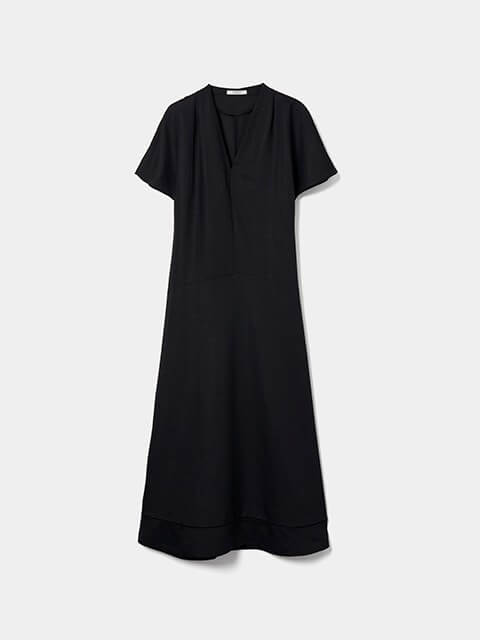 Vestido largo de manga corta