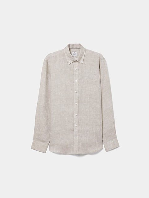 Regular fit linen shirt