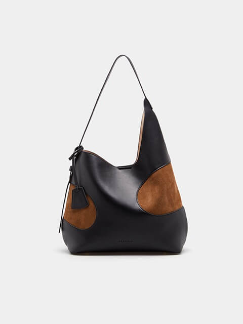 Two-tone shoulder bag