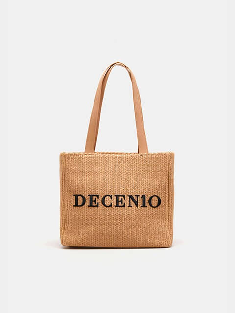 Bolso tote de rafia