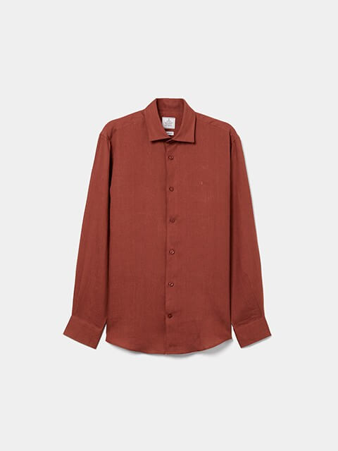 Regular fit linen shirt