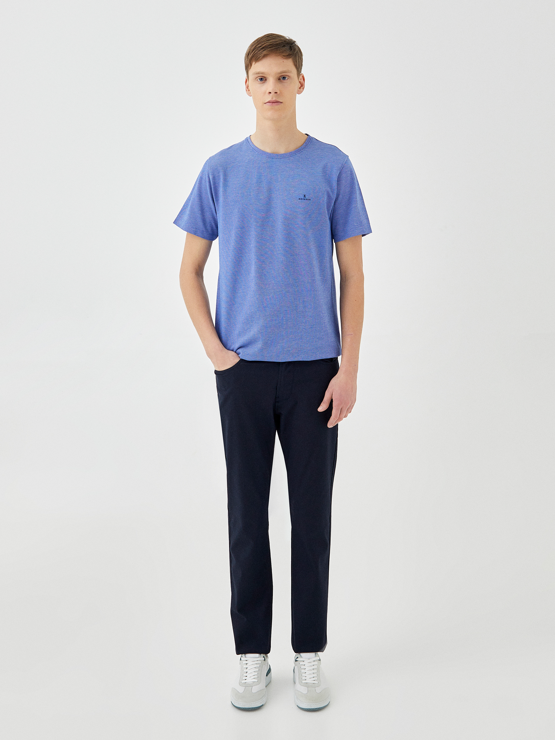 Pantalones regular fit de algodón strech