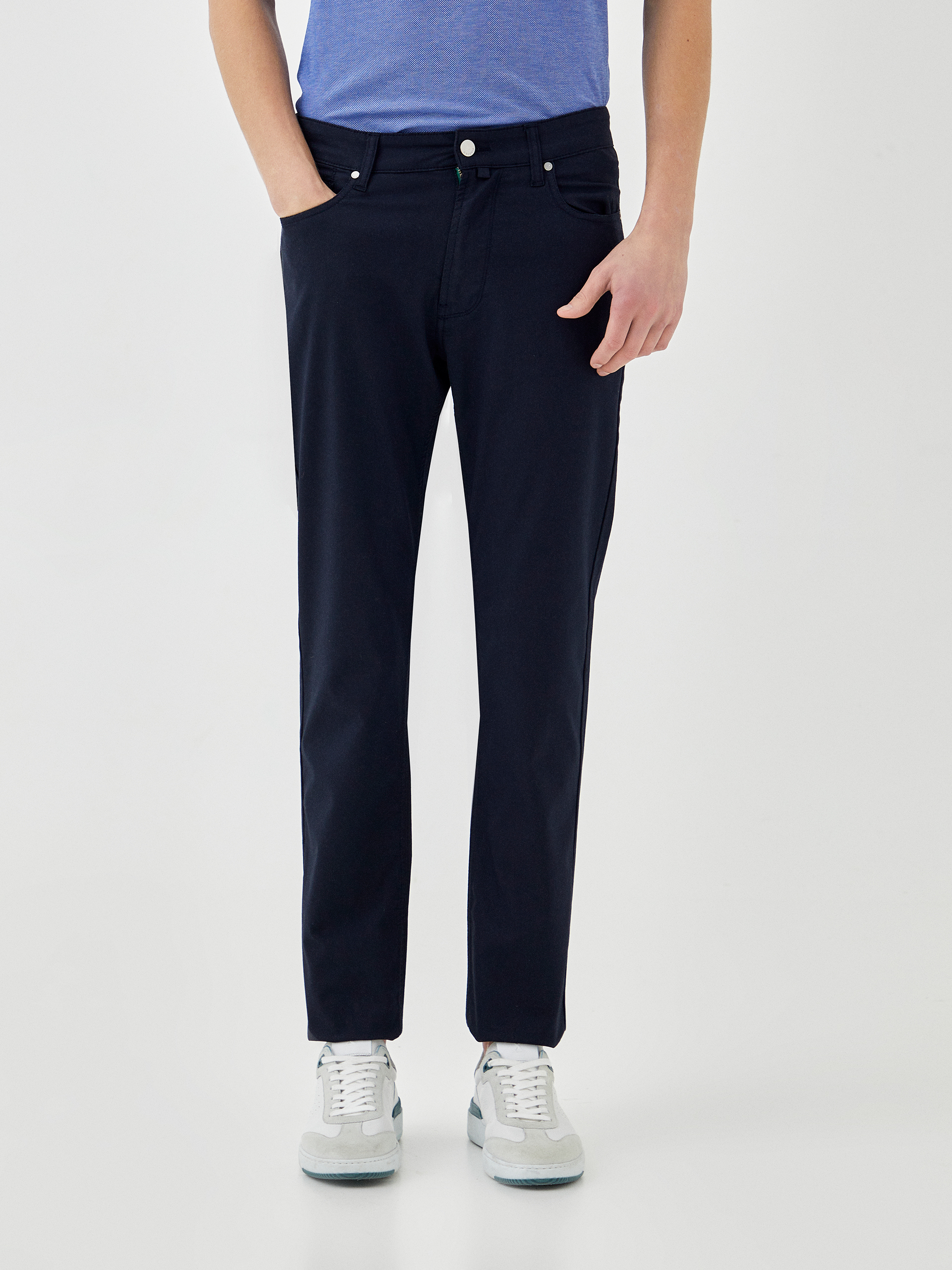 Pantalones regular fit de algodón strech
