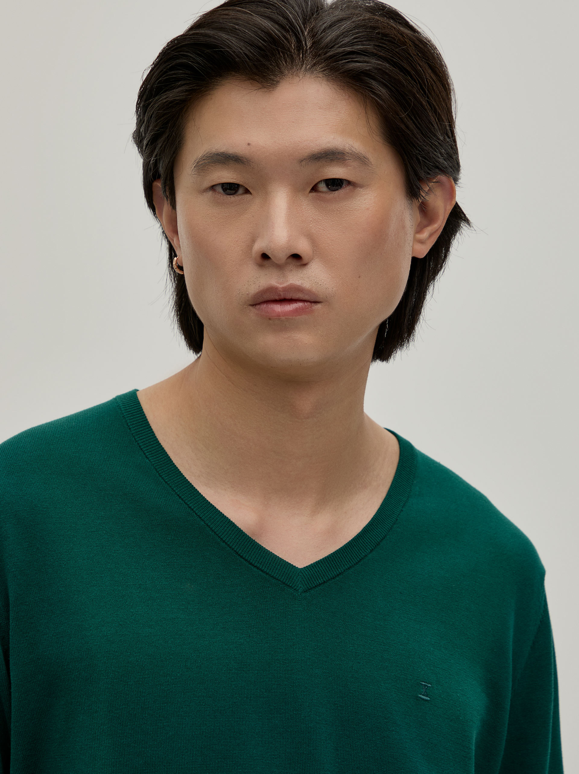 Cotton V-neck sweater