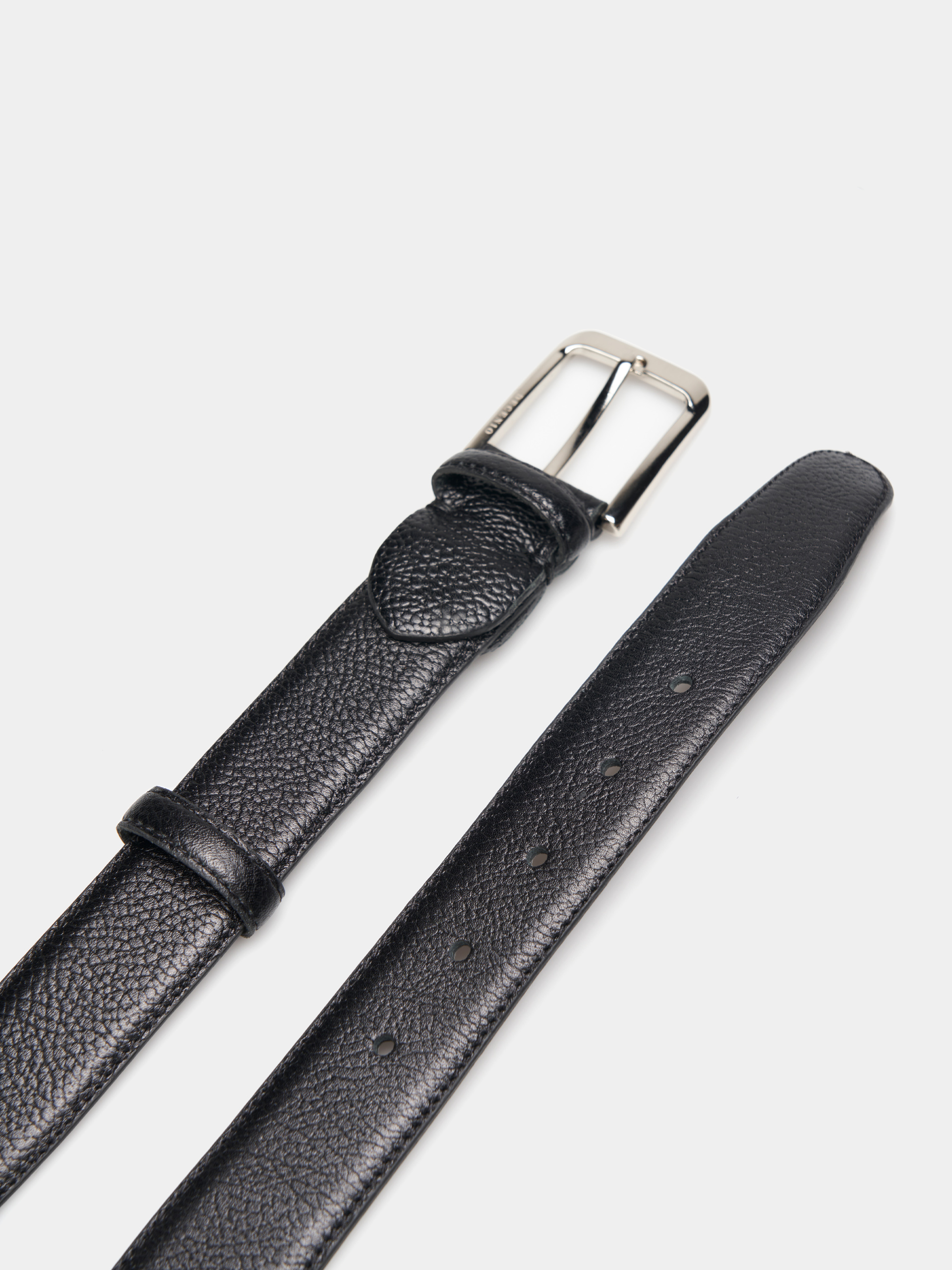 Embossed leather belt