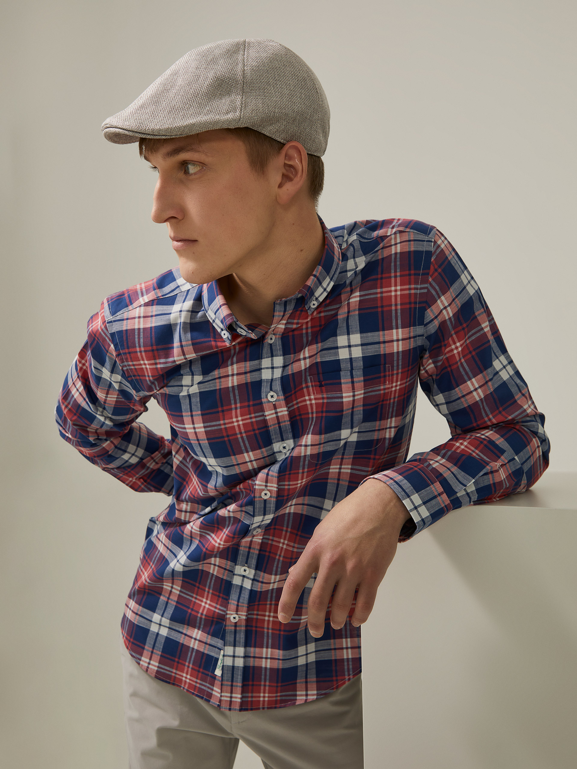 Regular fit plaid shirt
