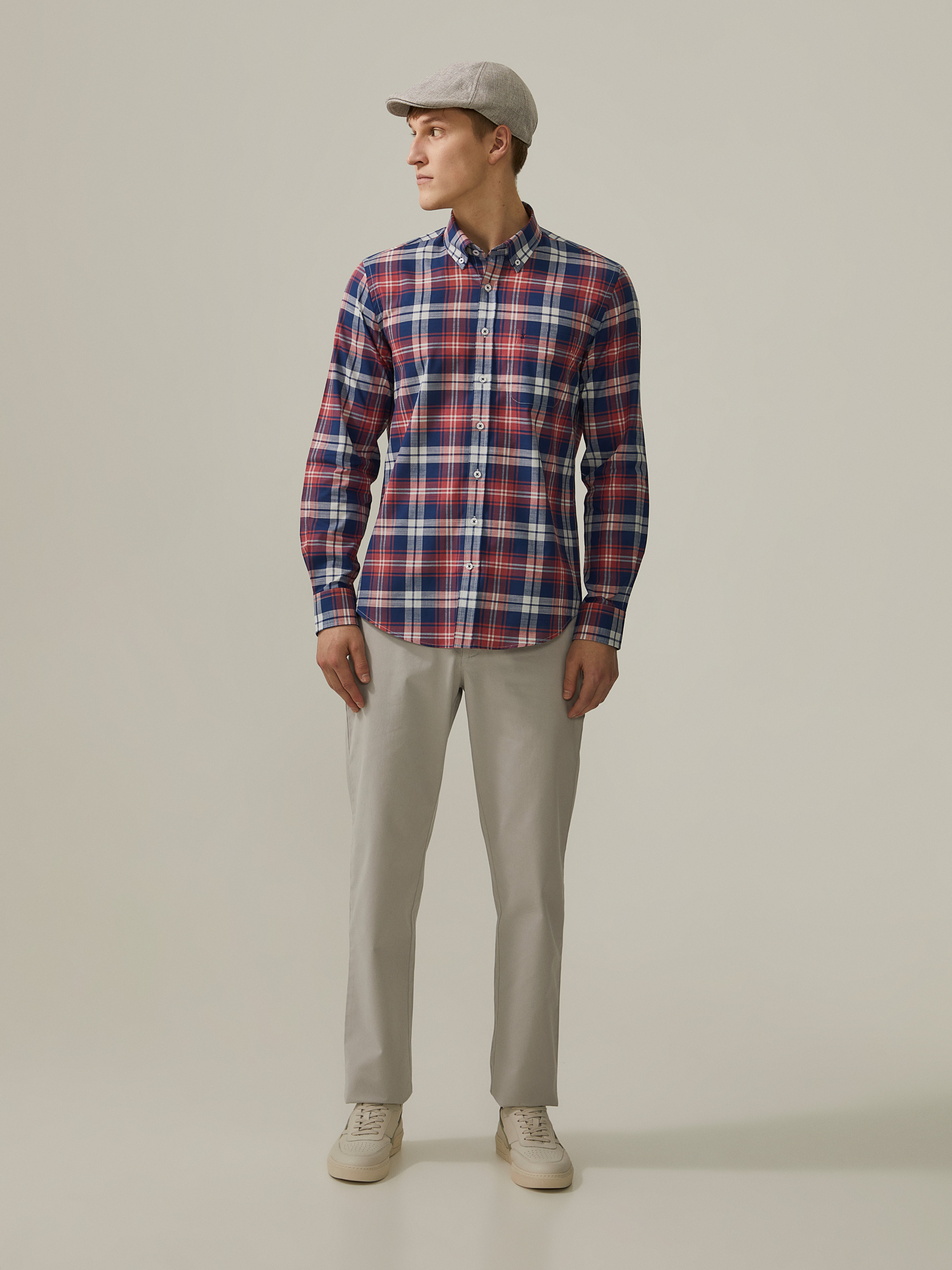 Regular fit plaid shirt