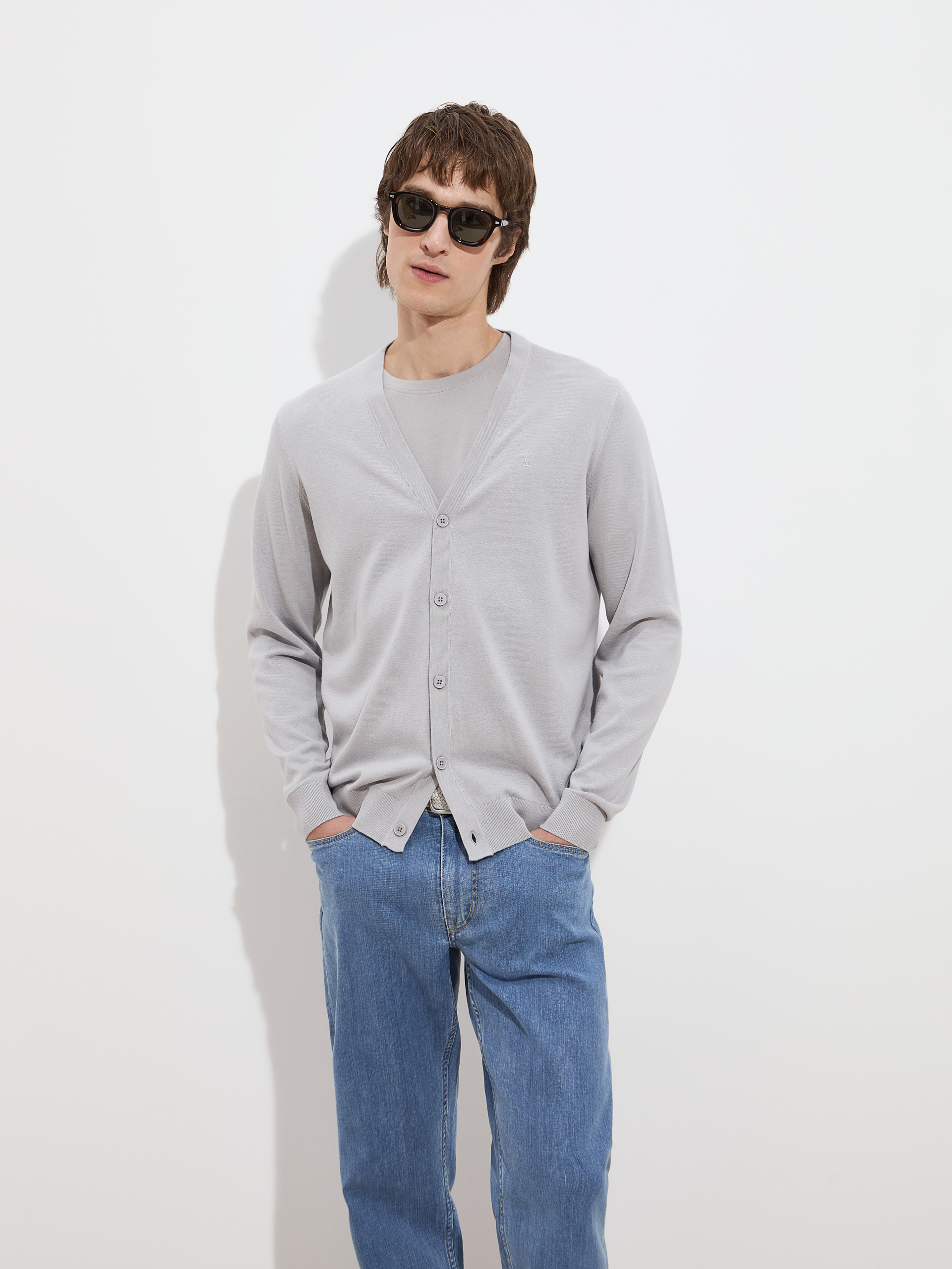 Cotton knitted coat
