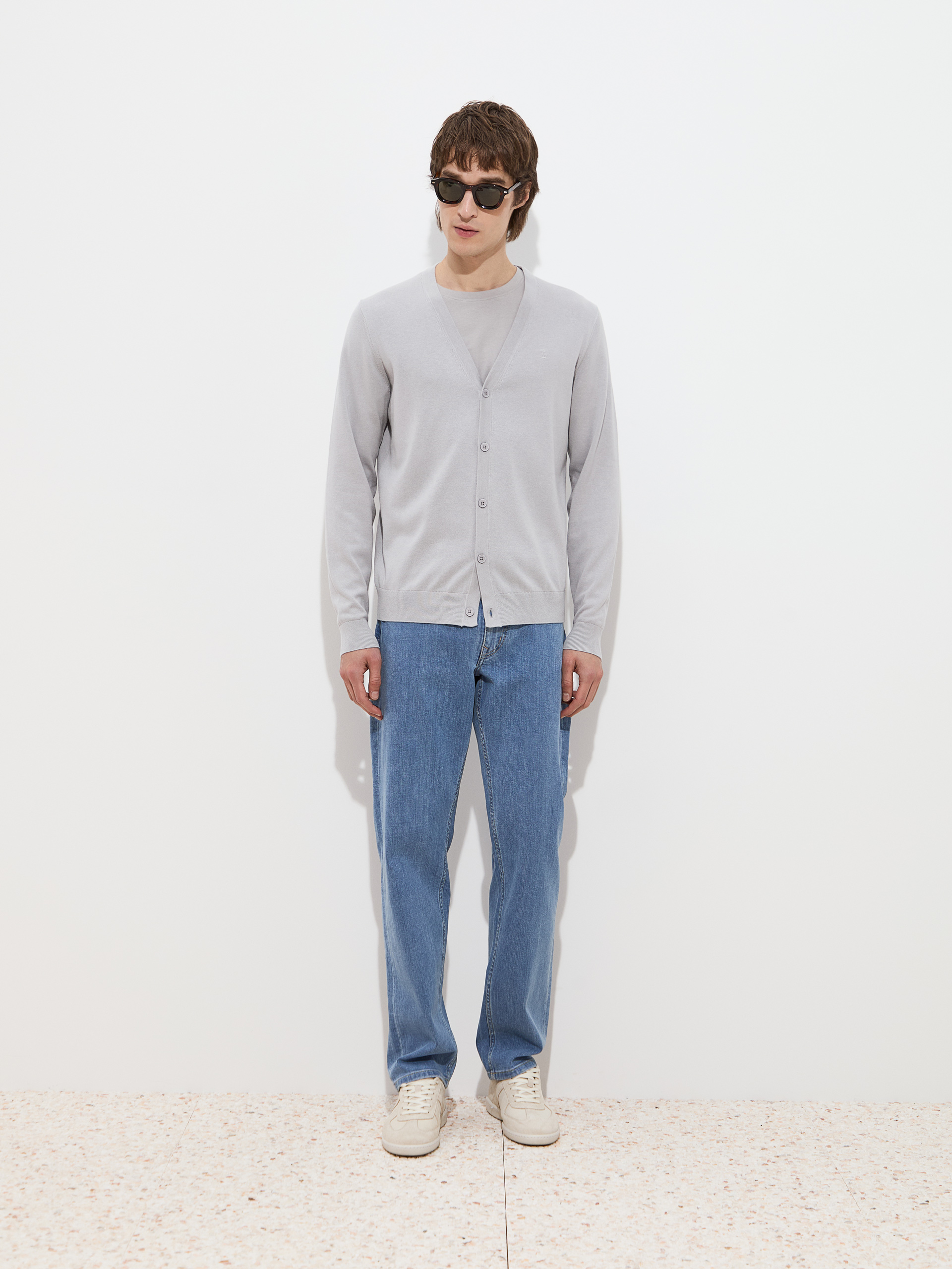 Cotton knitted coat
