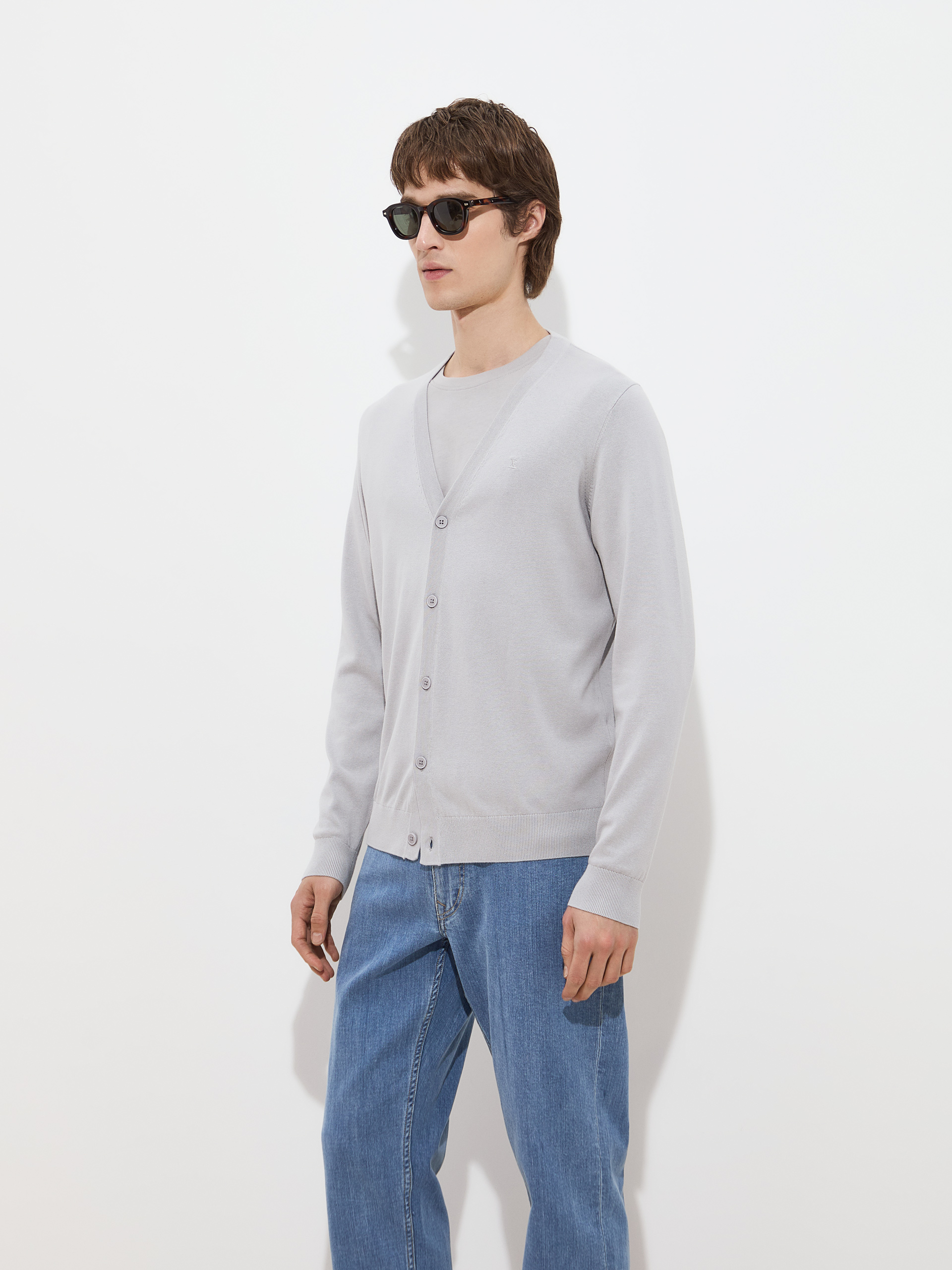 Cotton knitted coat