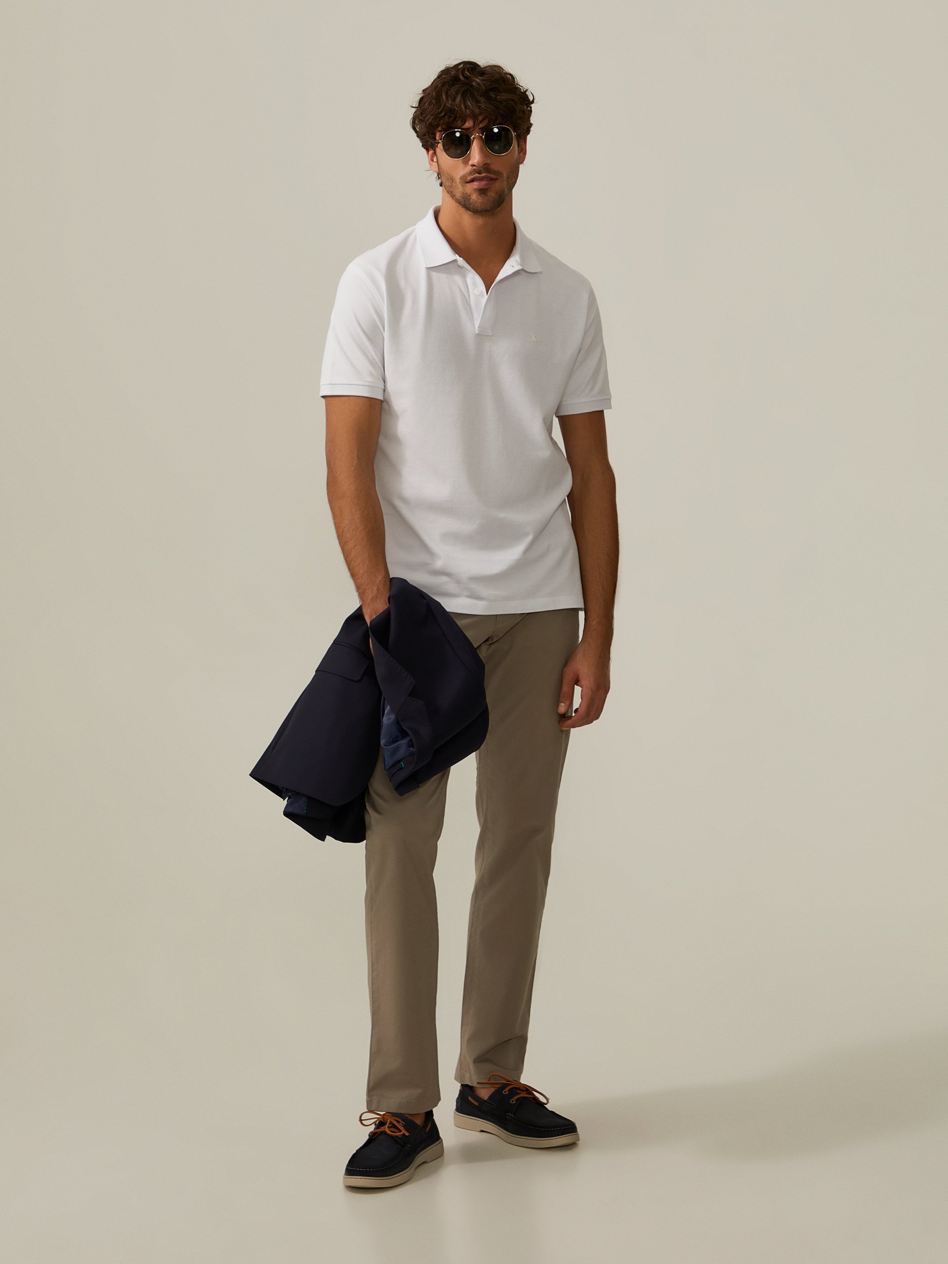 Polo piqué de algodão
