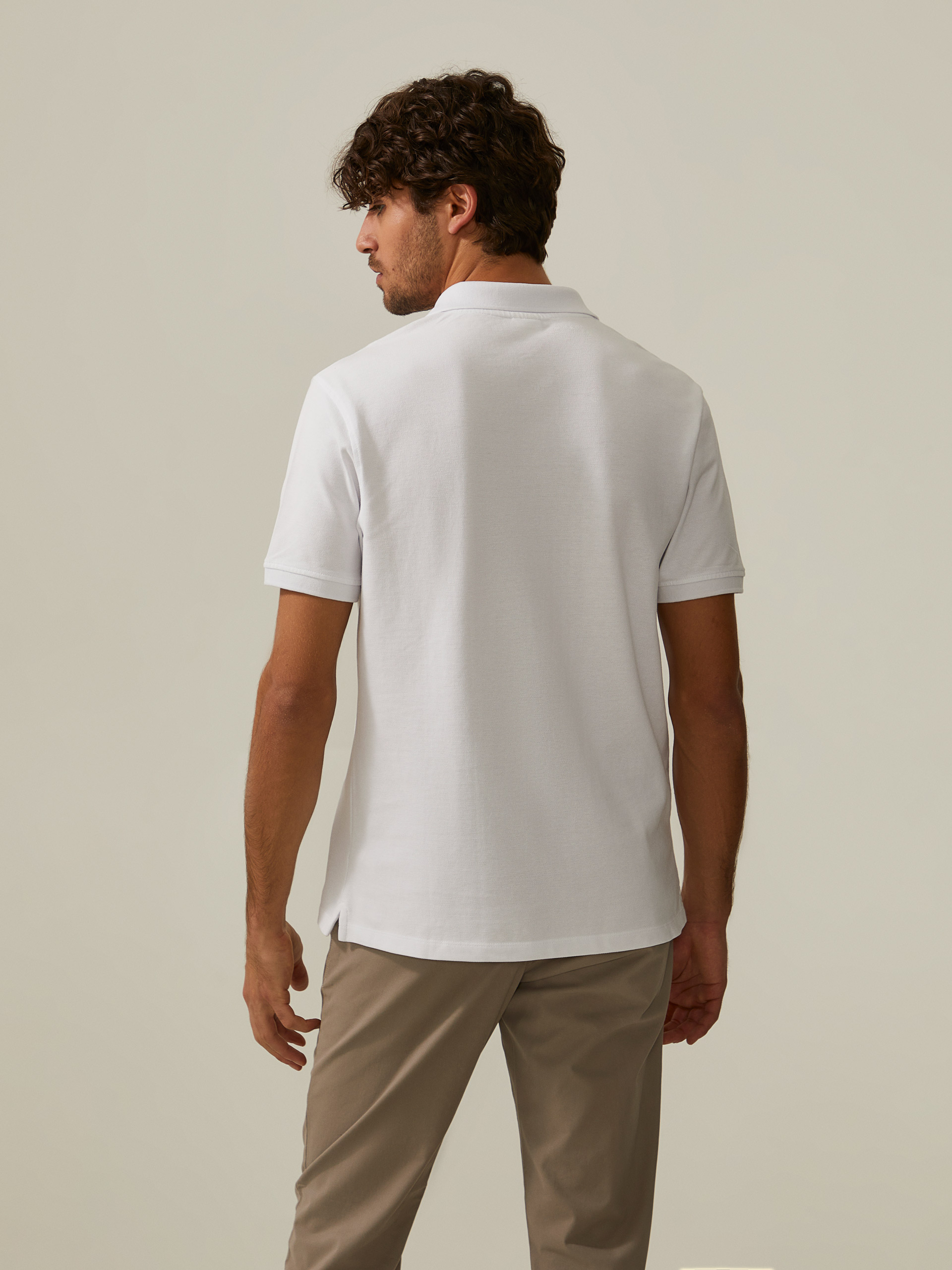 Polo piqué de algodão
