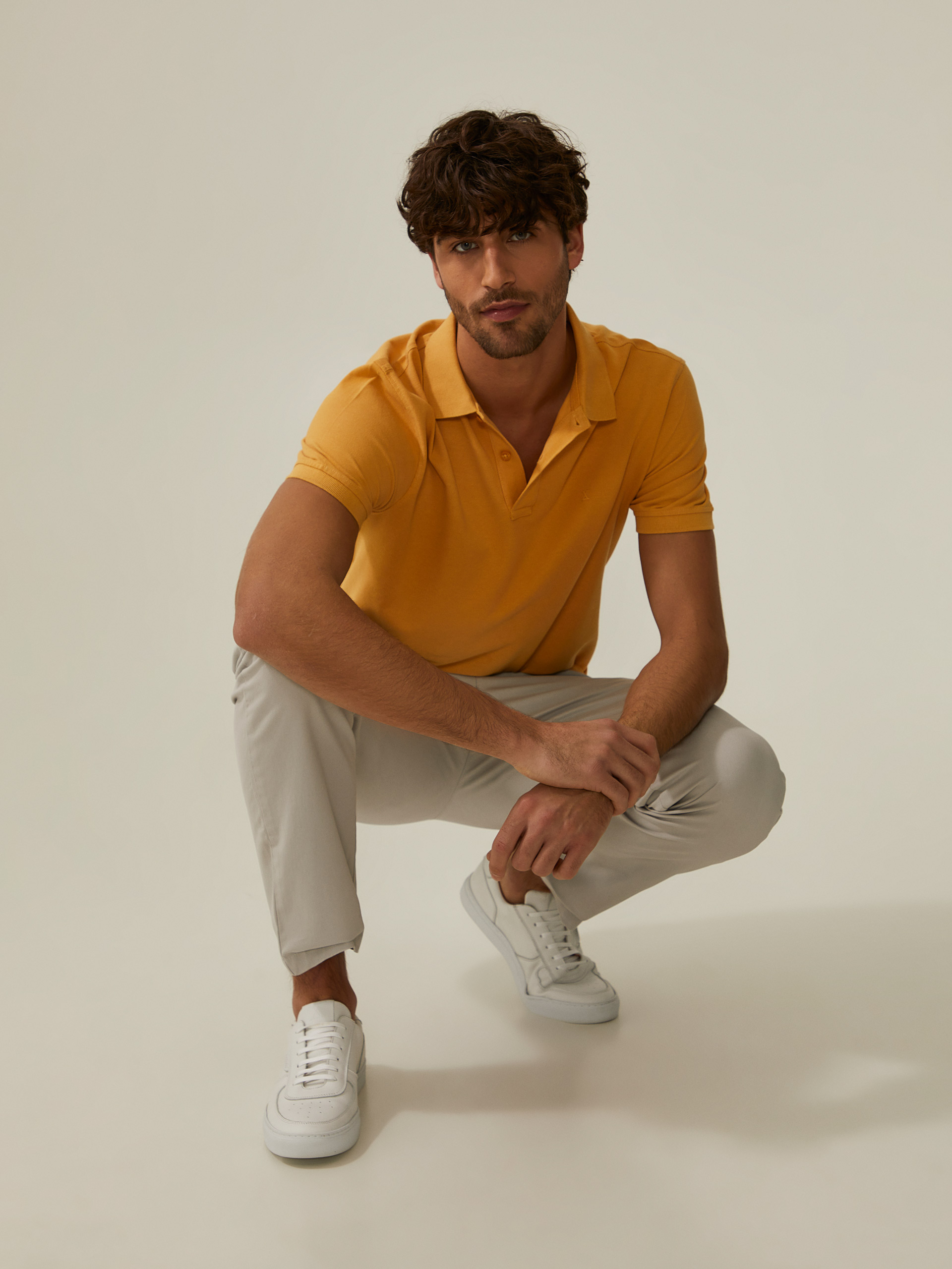 Polo piqué de algodão
