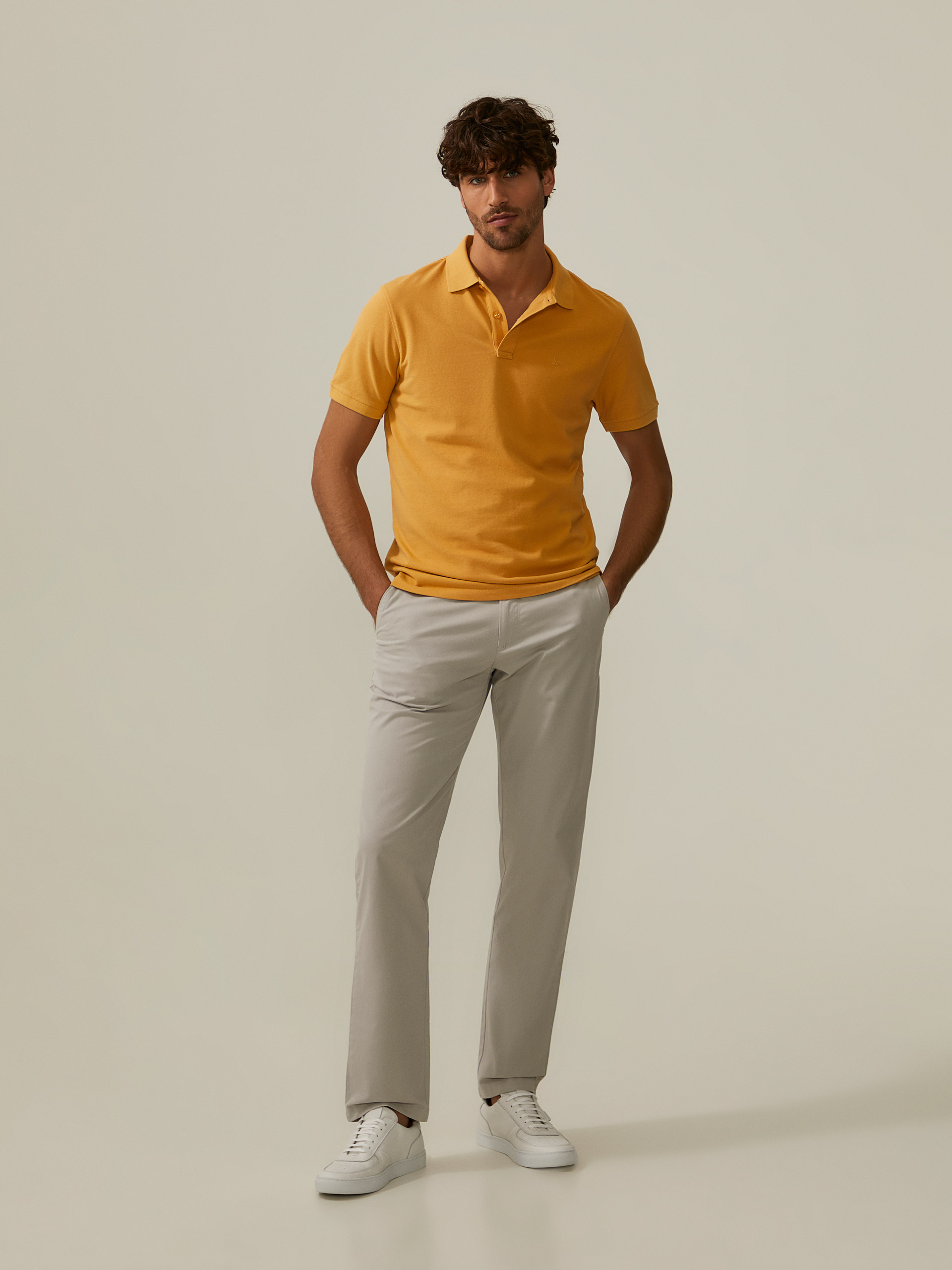 Polo piqué de algodão