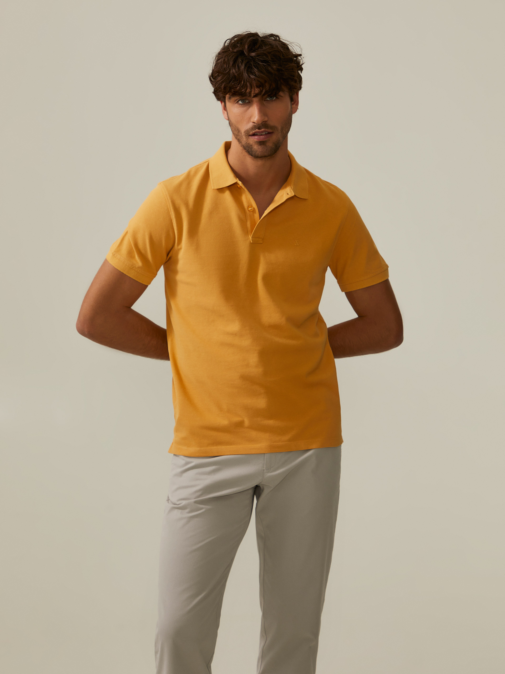 Polo piqué de algodão