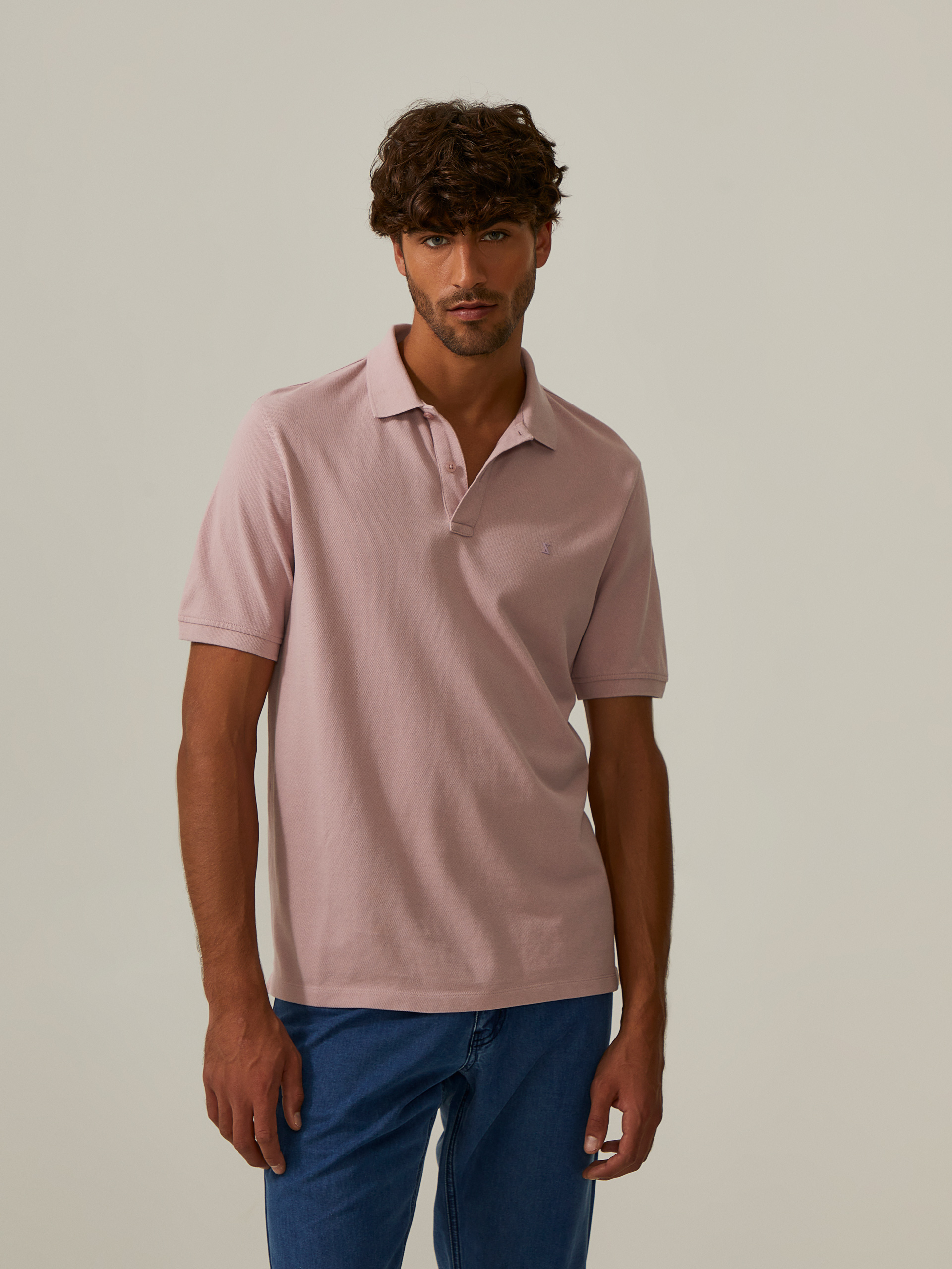 Polo piqué de algodão
