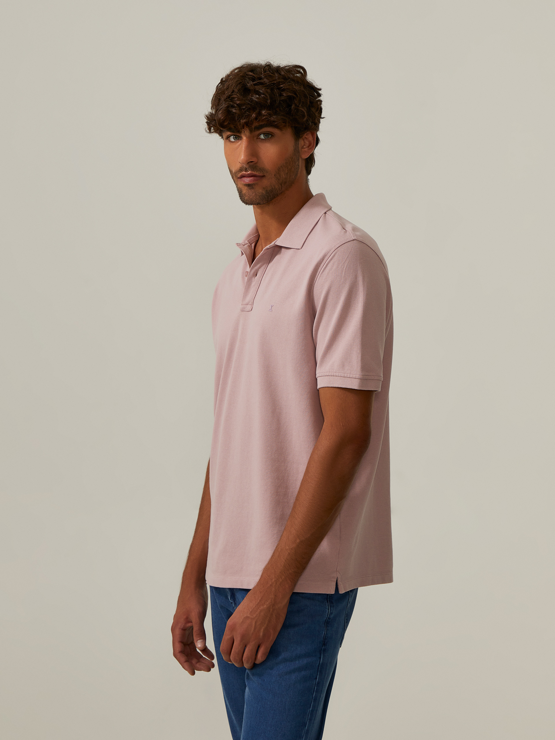 Polo piqué de algodão