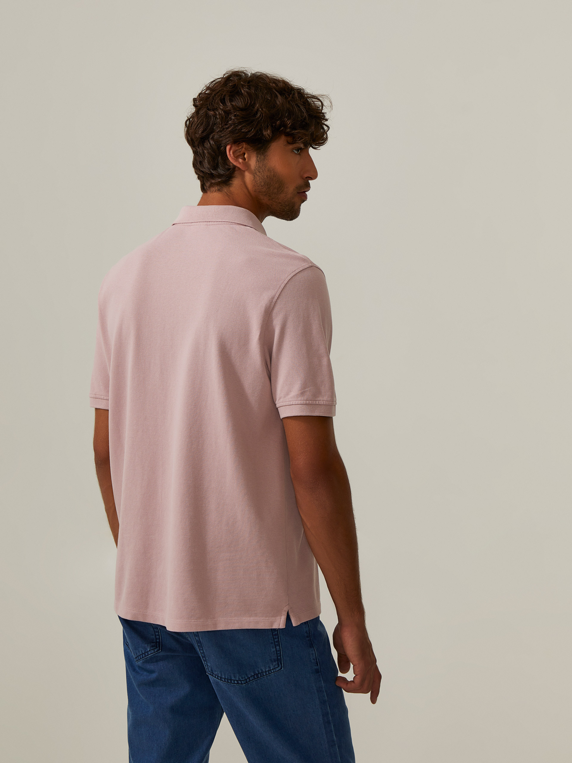 Polo piqué de algodão