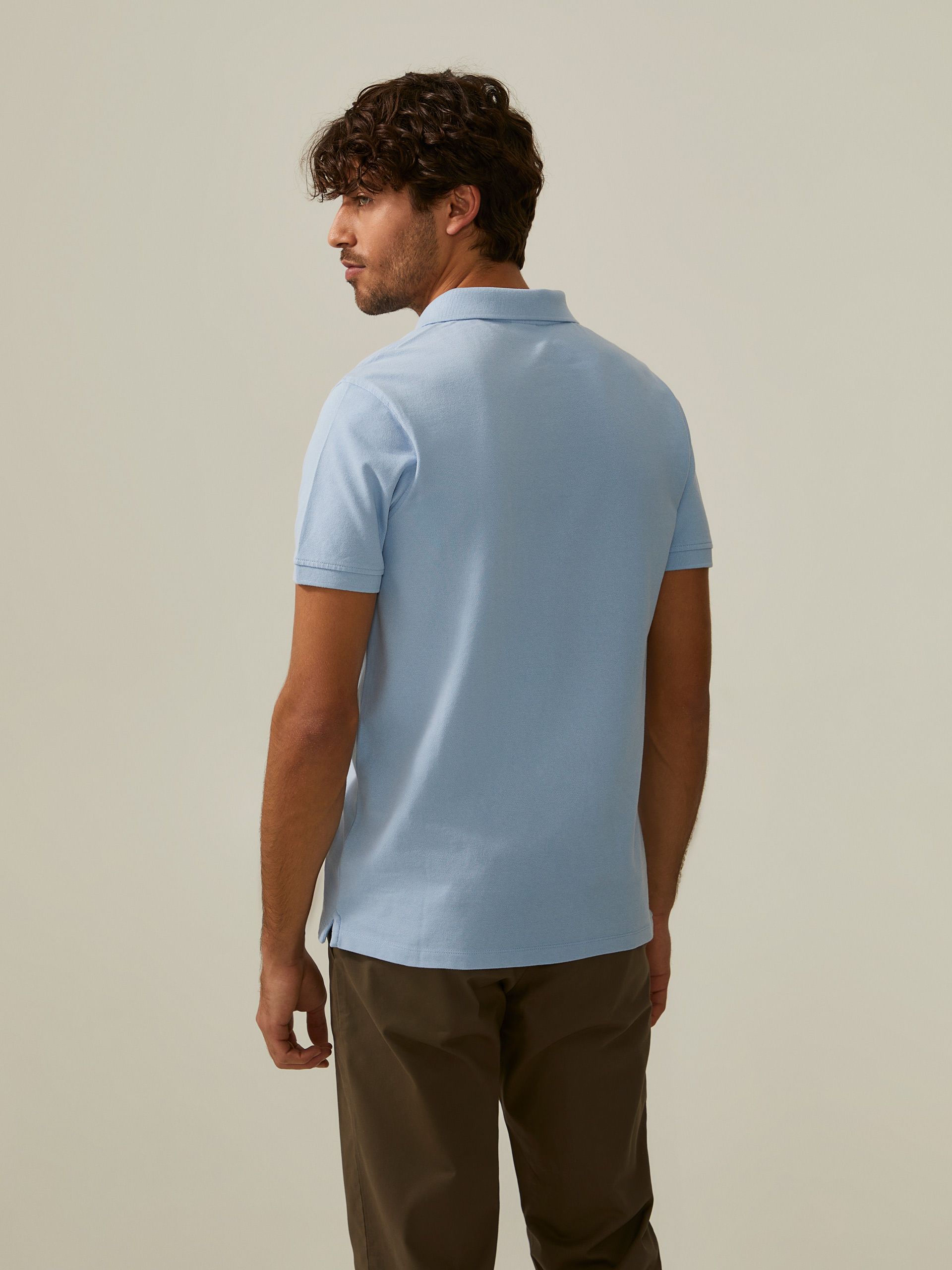 Polo piqué de algodão