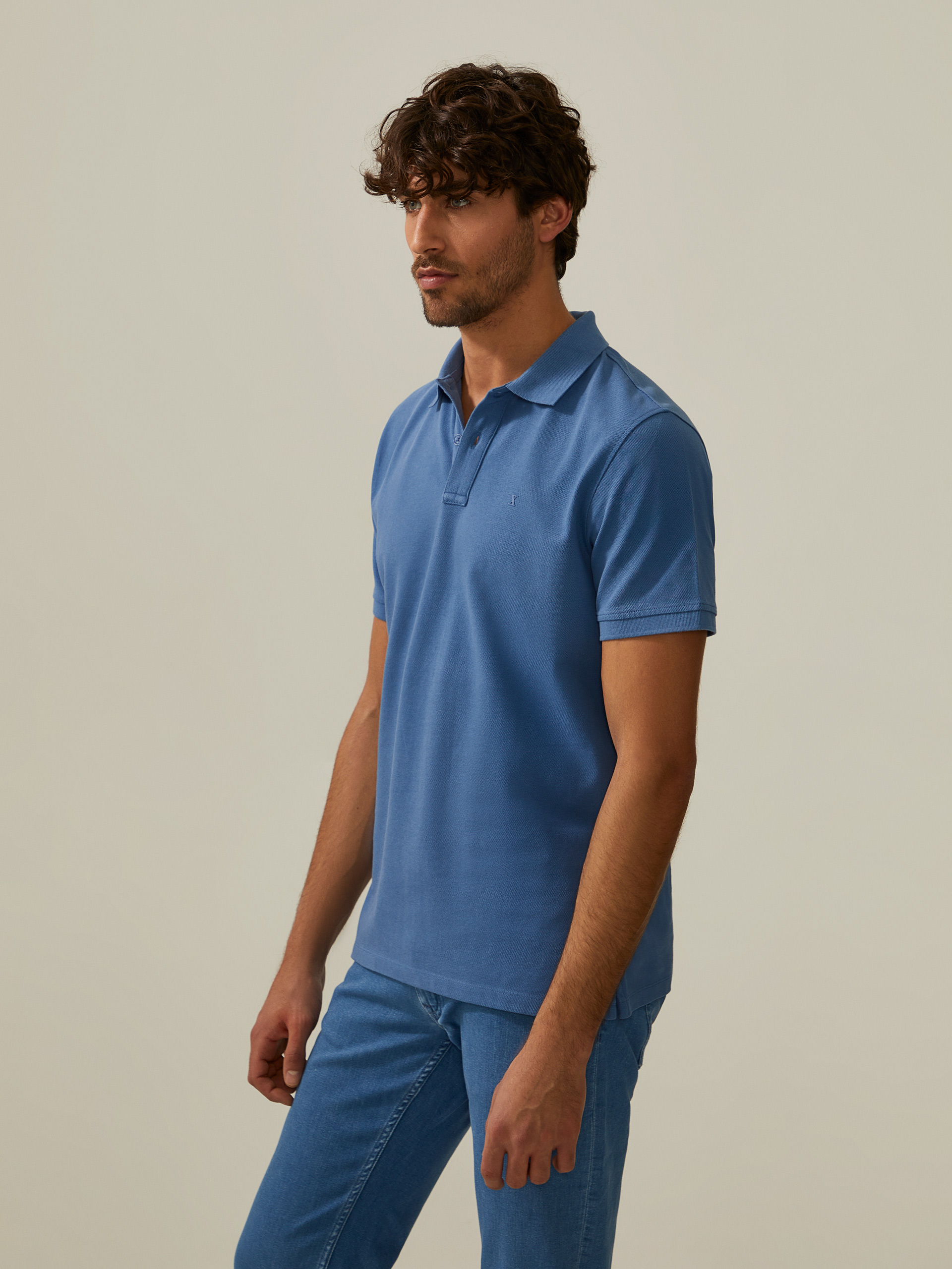 Polo piqué de algodão