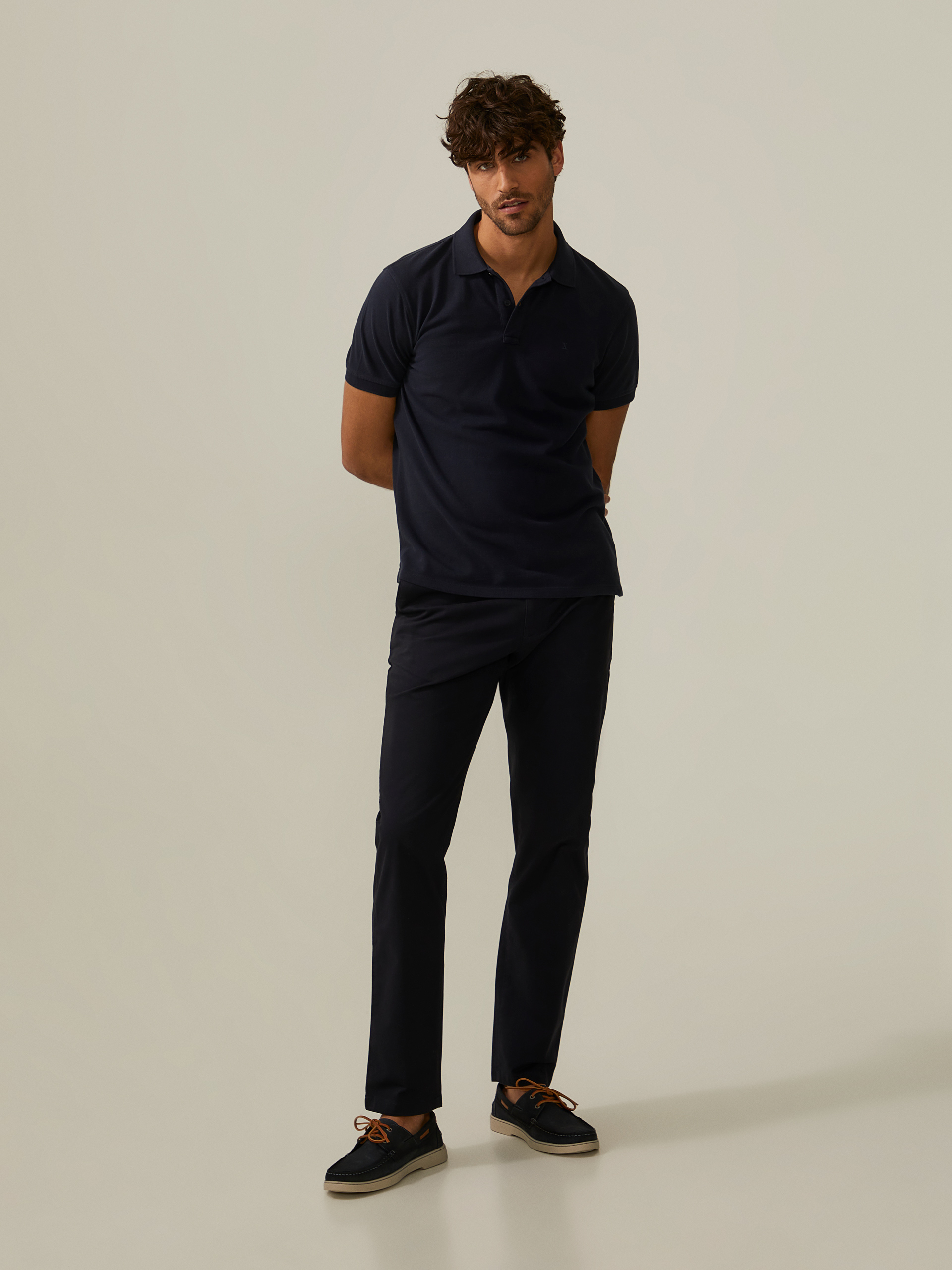 Polo piqué de algodão