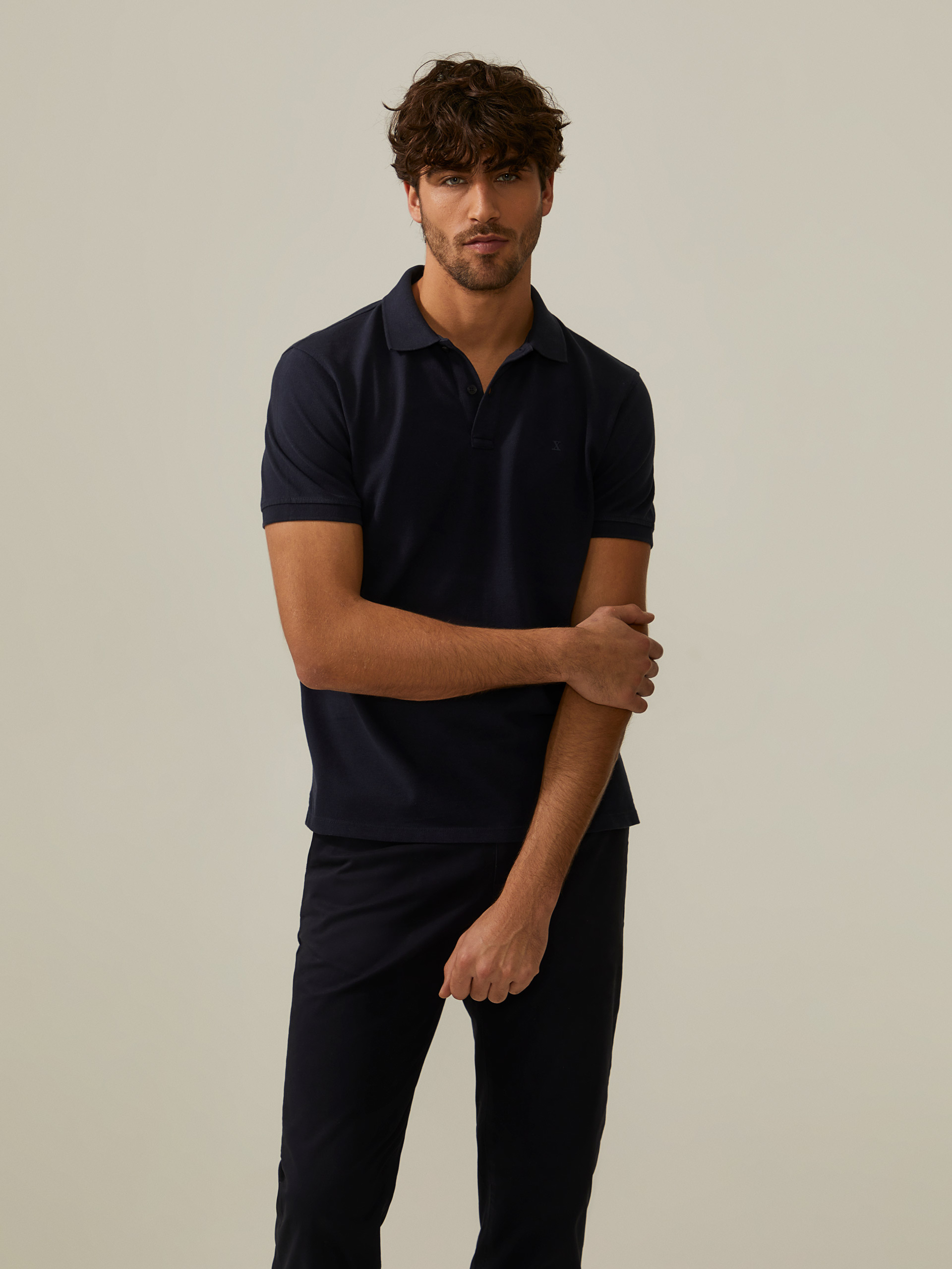 Polo piqué de algodão