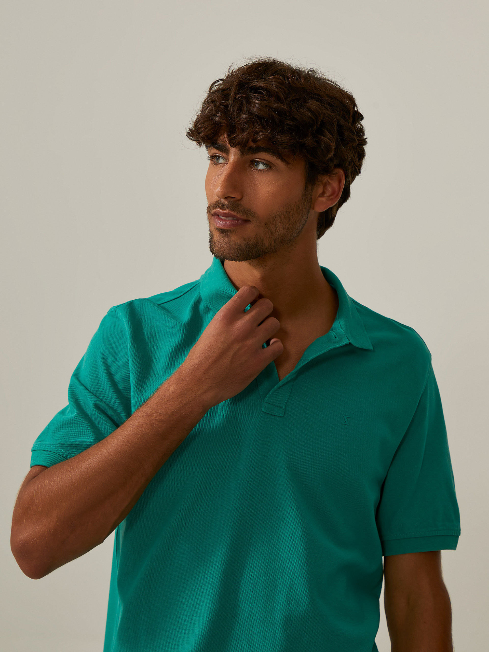 Polo piqué de algodão