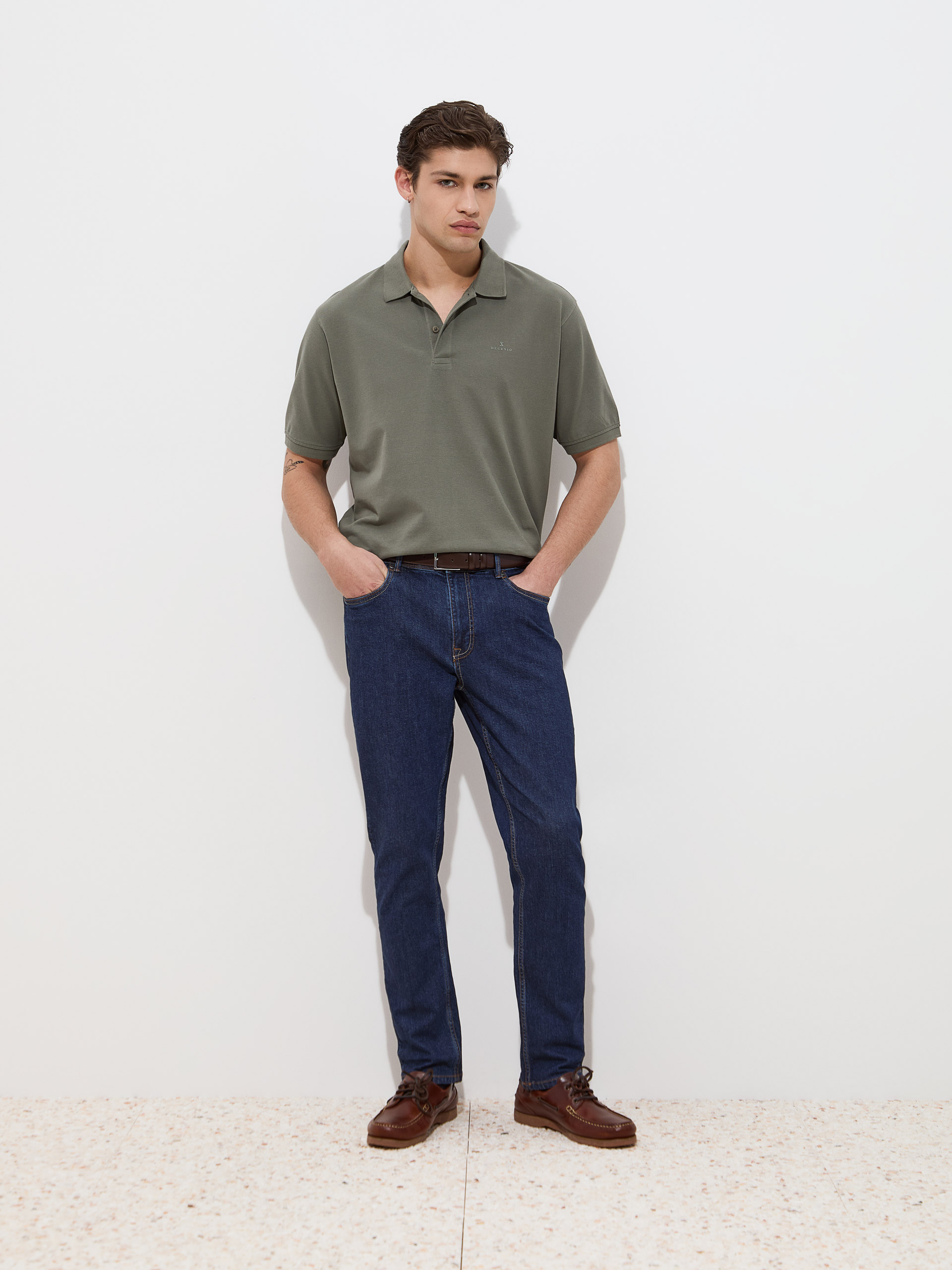 Regular fit piqué polo shirt