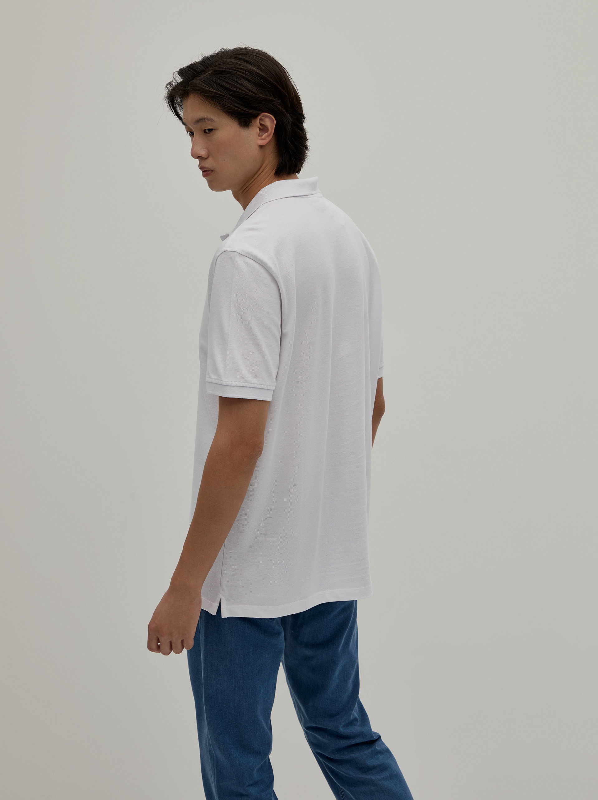 Regular fit piqué polo shirt