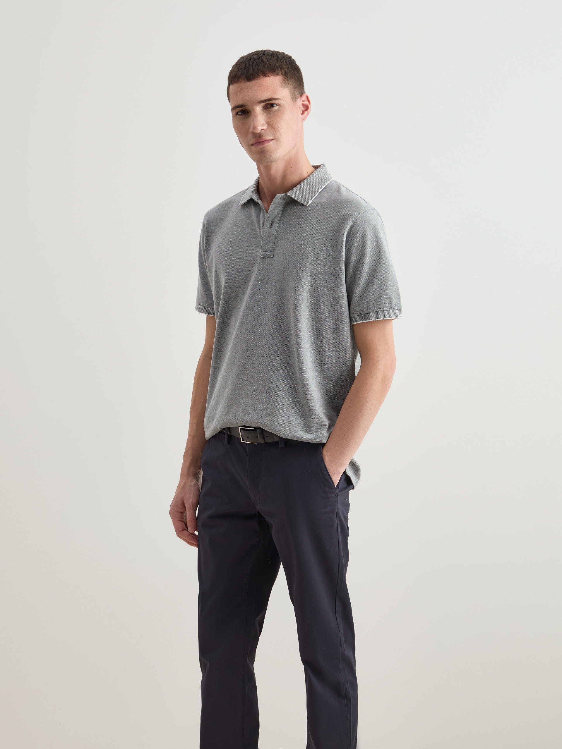 Regular fit cotton polo shirt