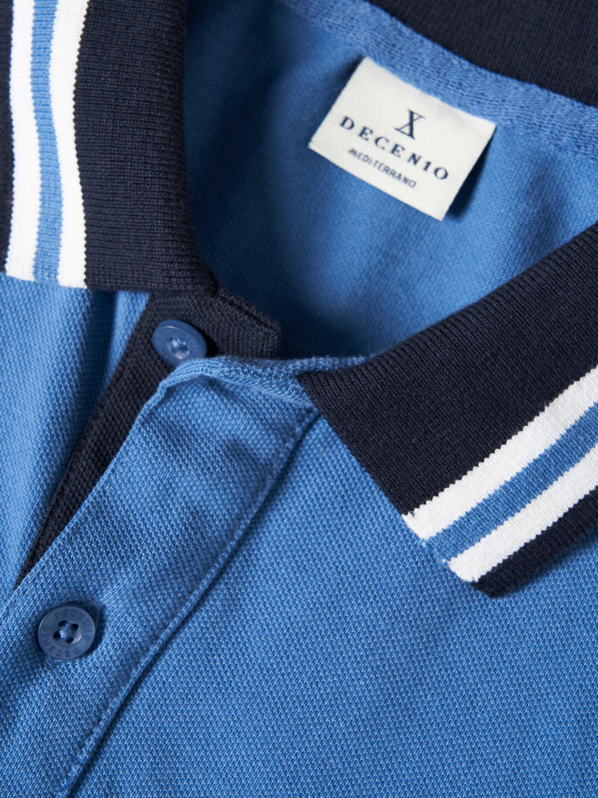 Polo piqué com riscas