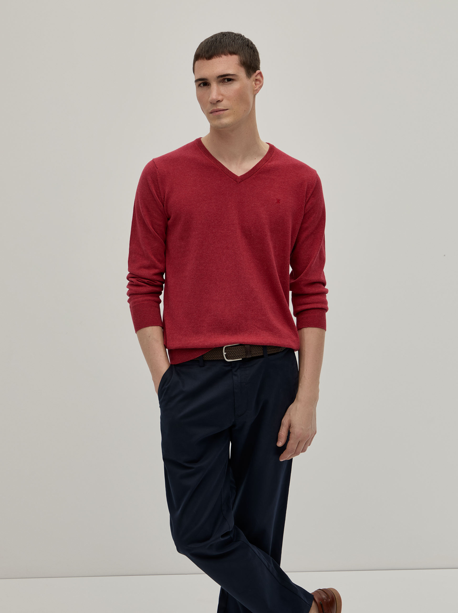 Cotton and cashmere pullover