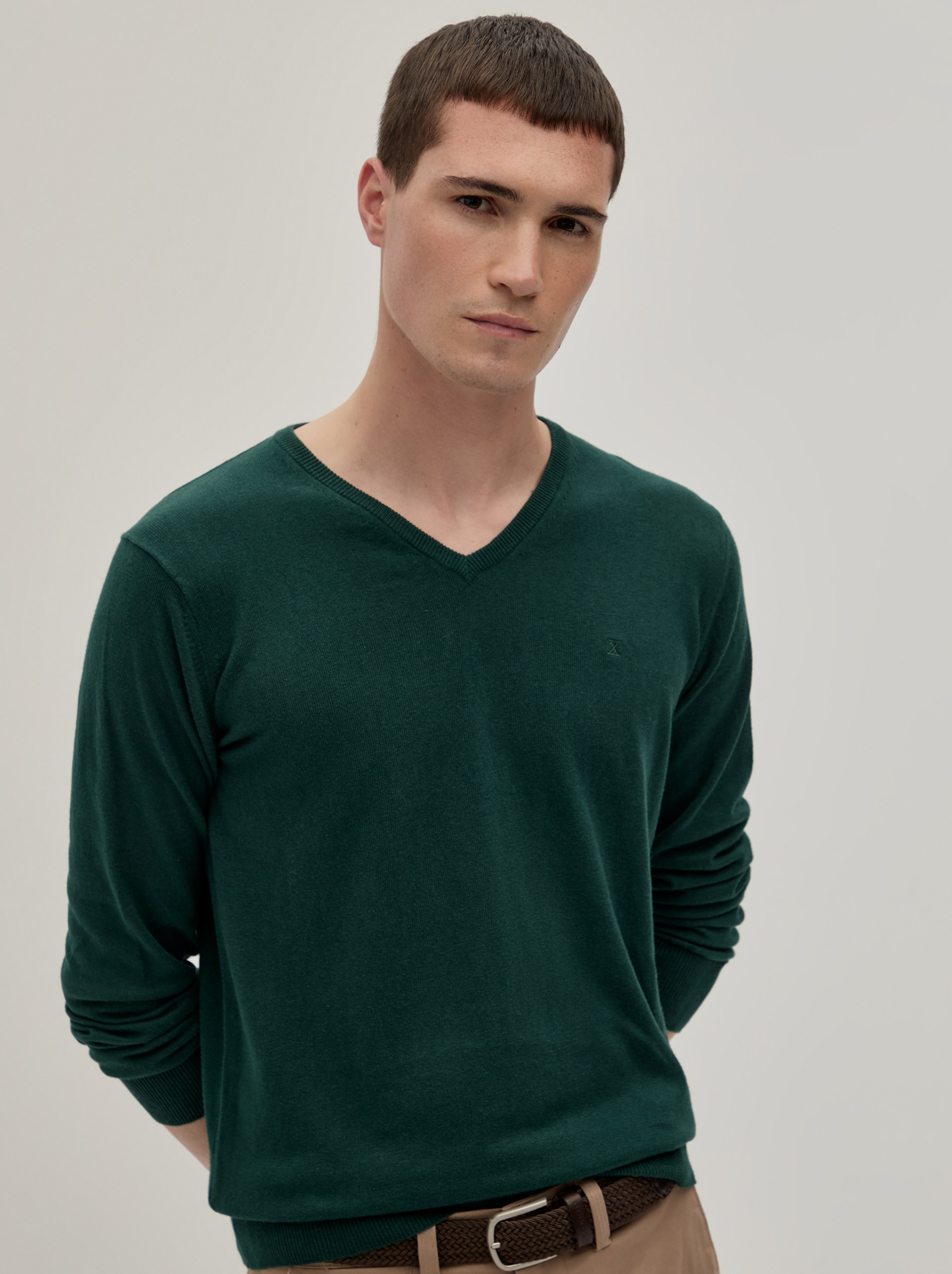 Cotton and cashmere pullover