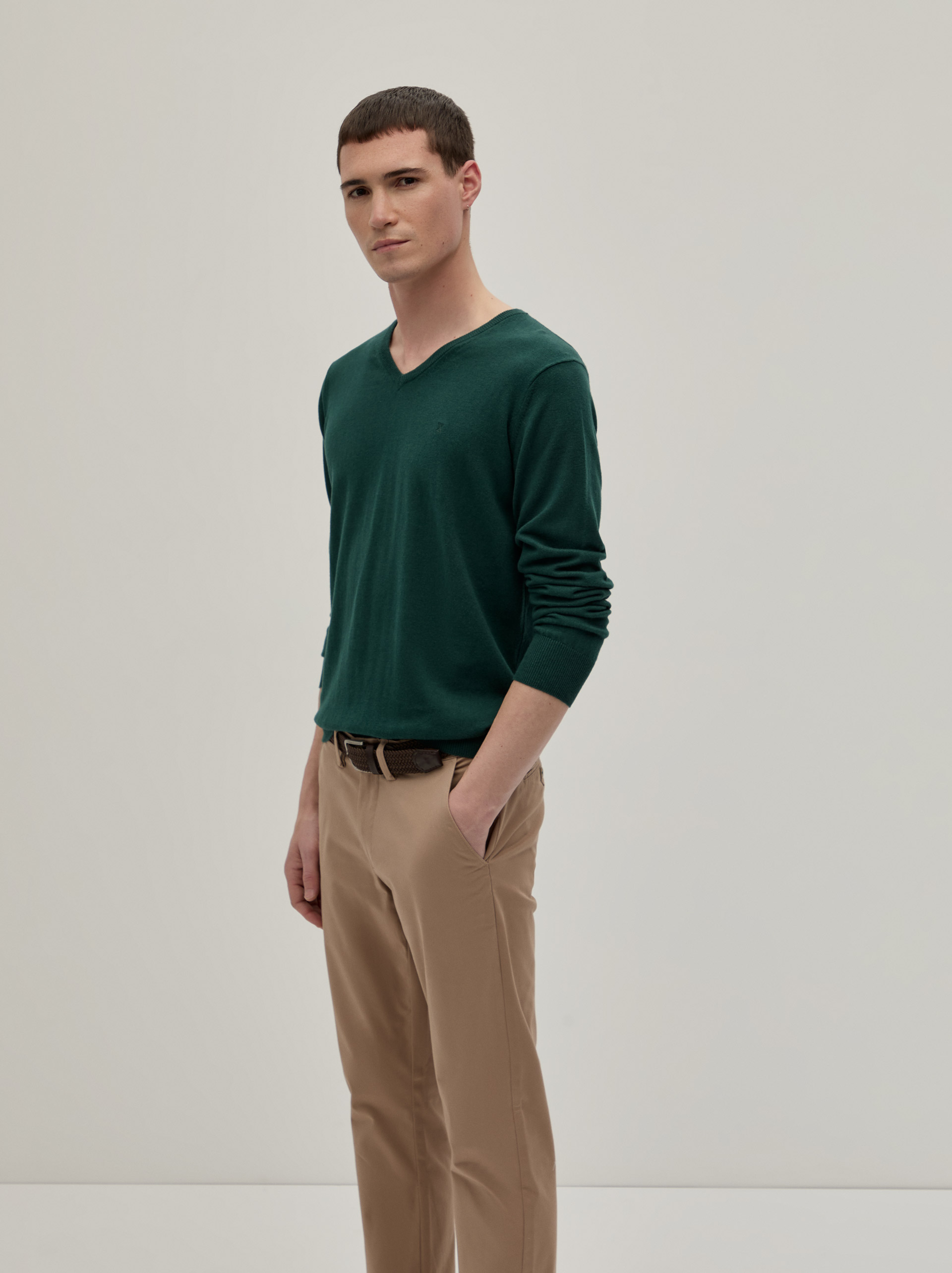 Cotton and cashmere pullover