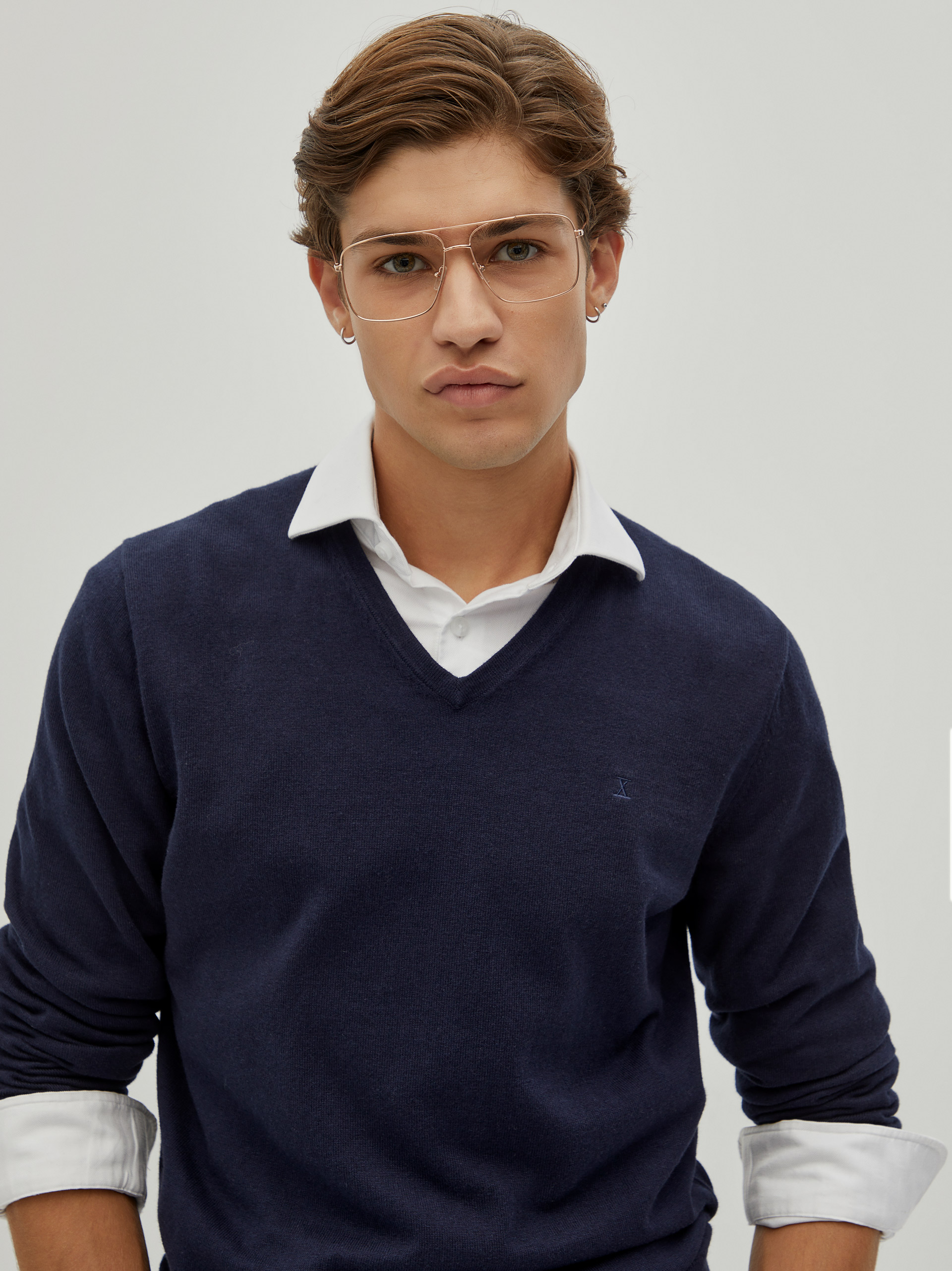 Pullover de algodão e caxemira
