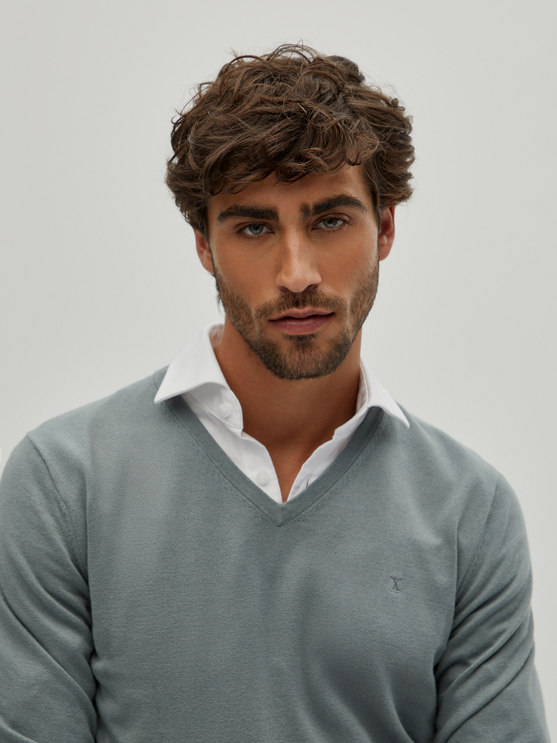 Pullover de algodão e caxemira