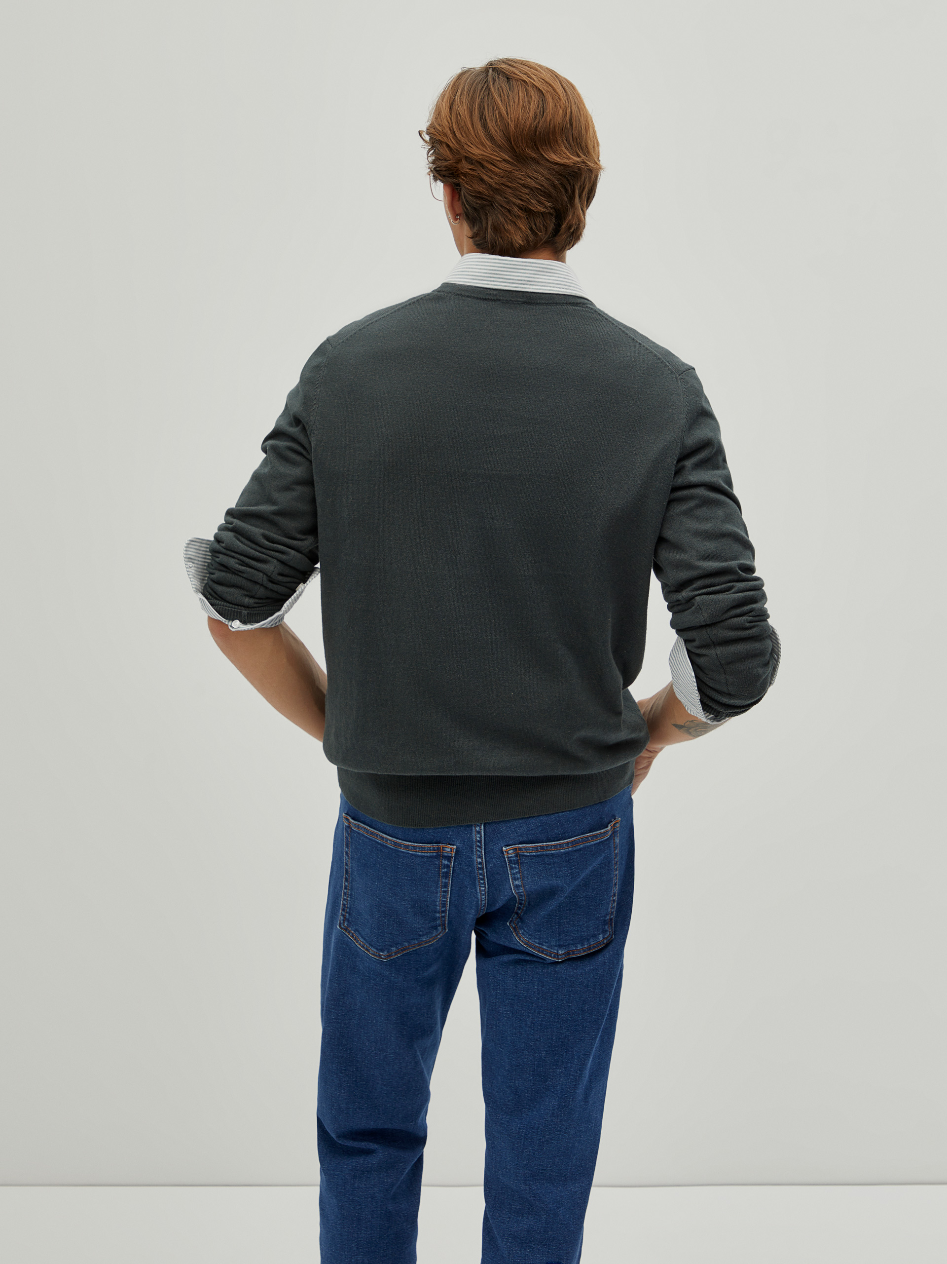 Pullover de algodão e caxemira