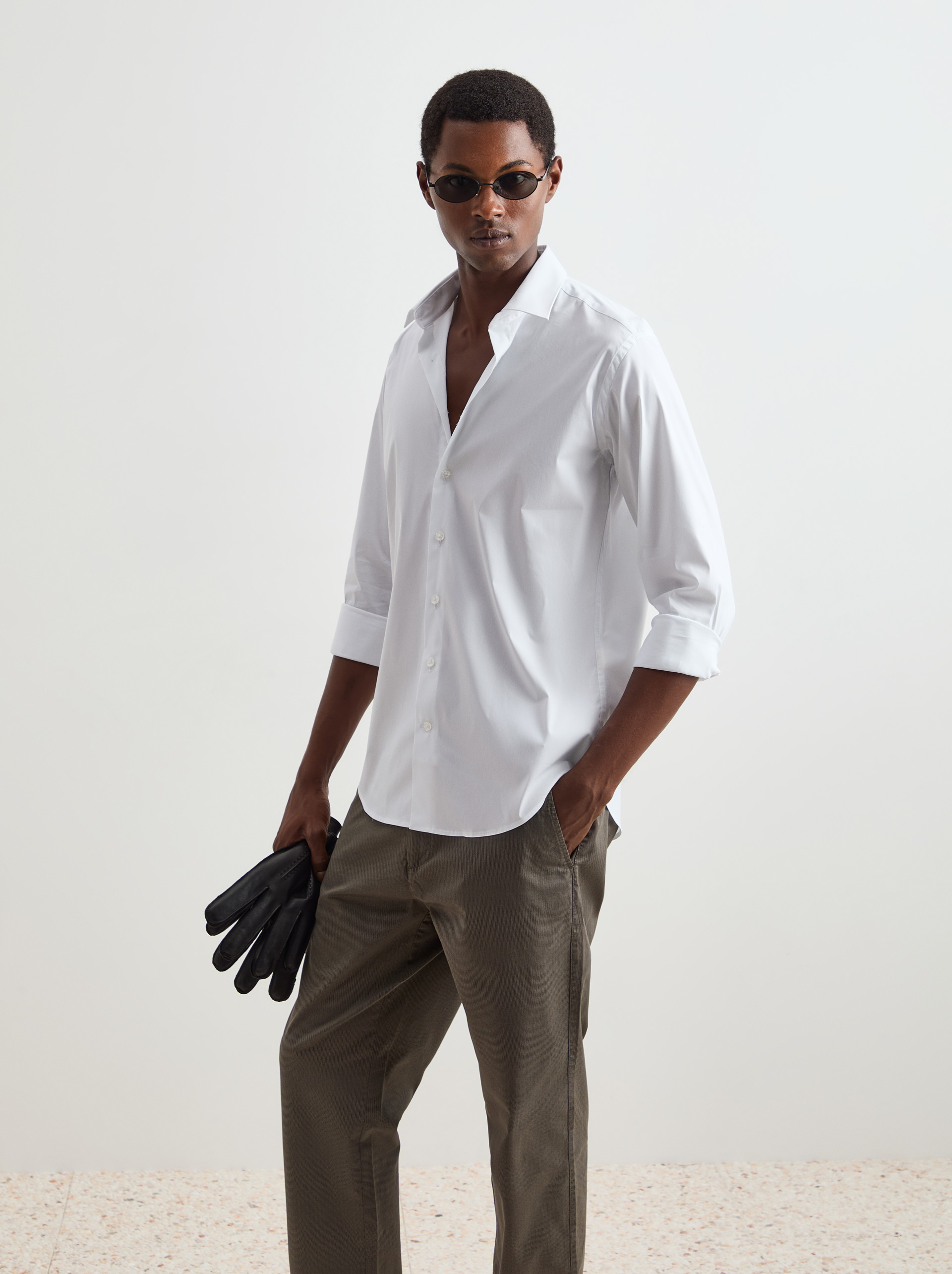 Slim fit plain shirt