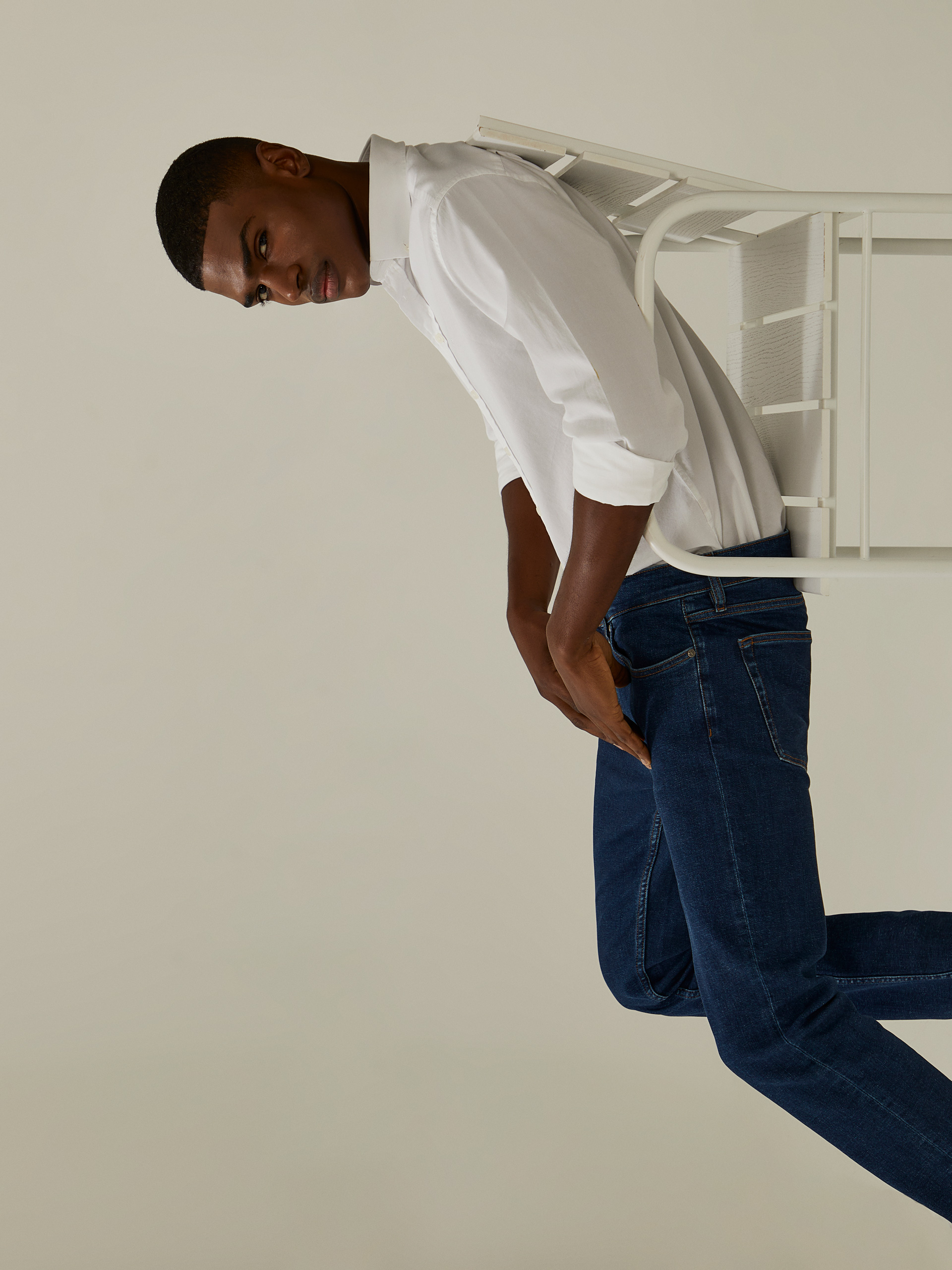 Slim fit denim pants