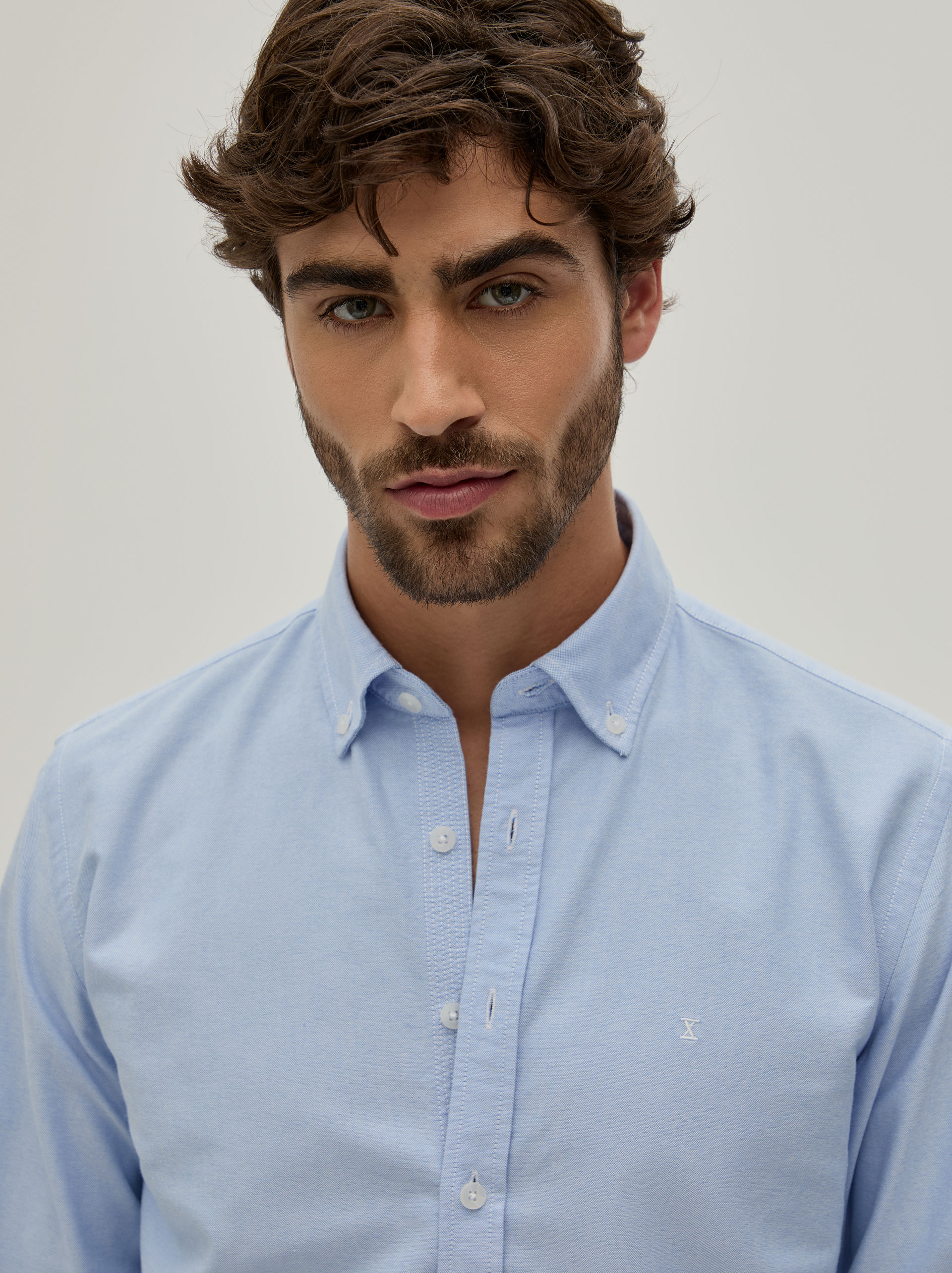 Camisa oxford slim fit
