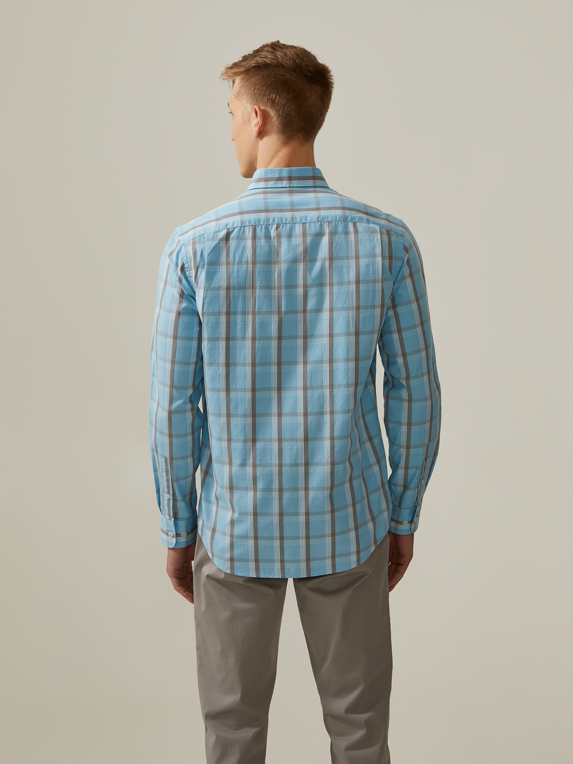 Camisa de algodón a cuadros