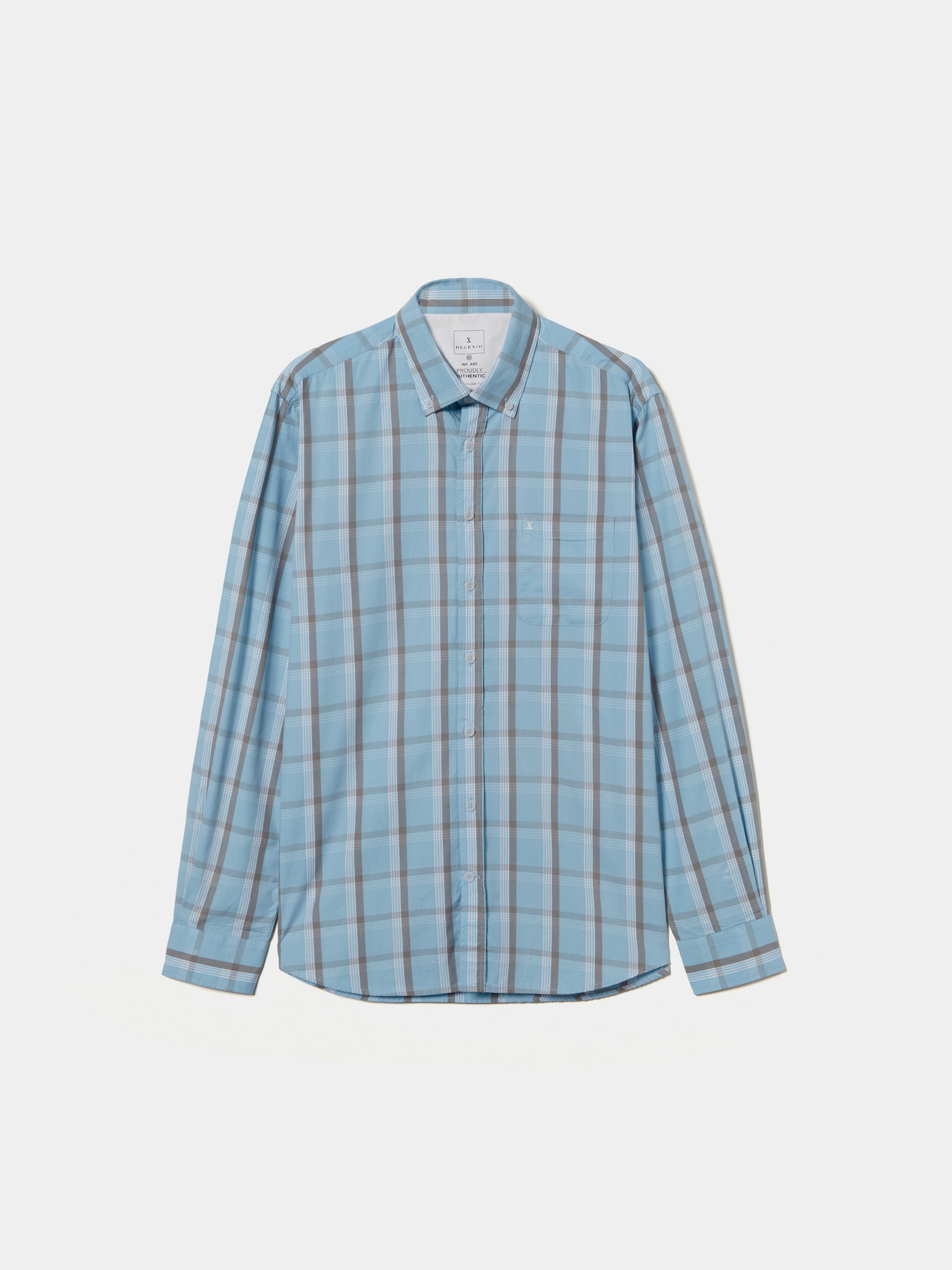 Camisa de algodón a cuadros