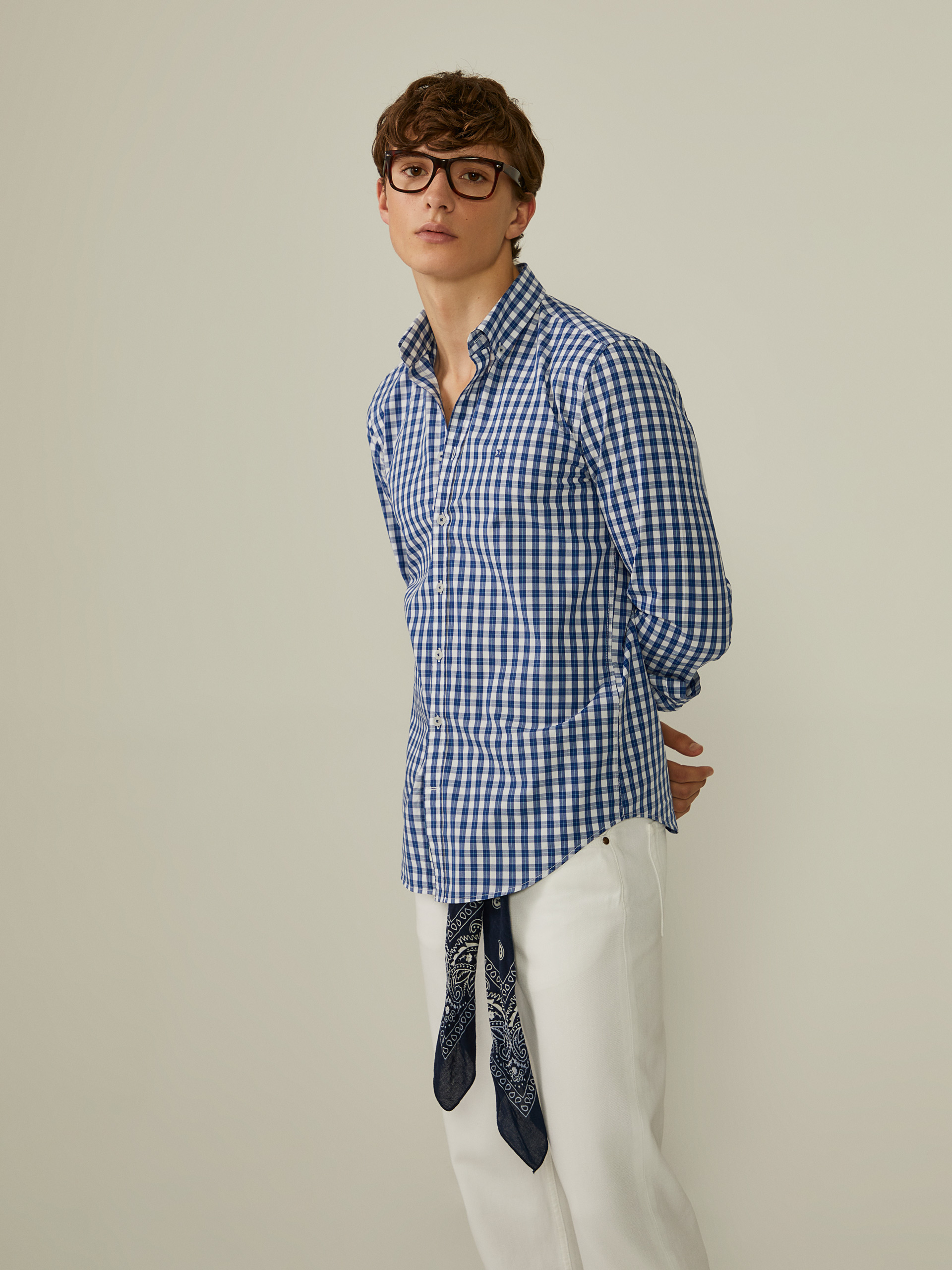 Slim fit poplin shirt