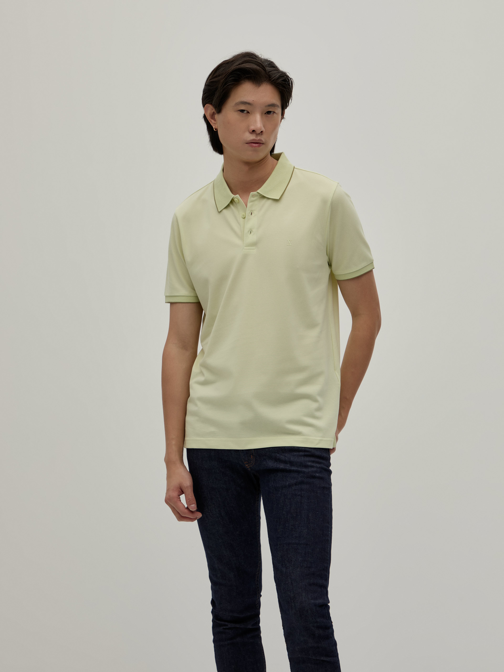 Polo in mercerized cotton