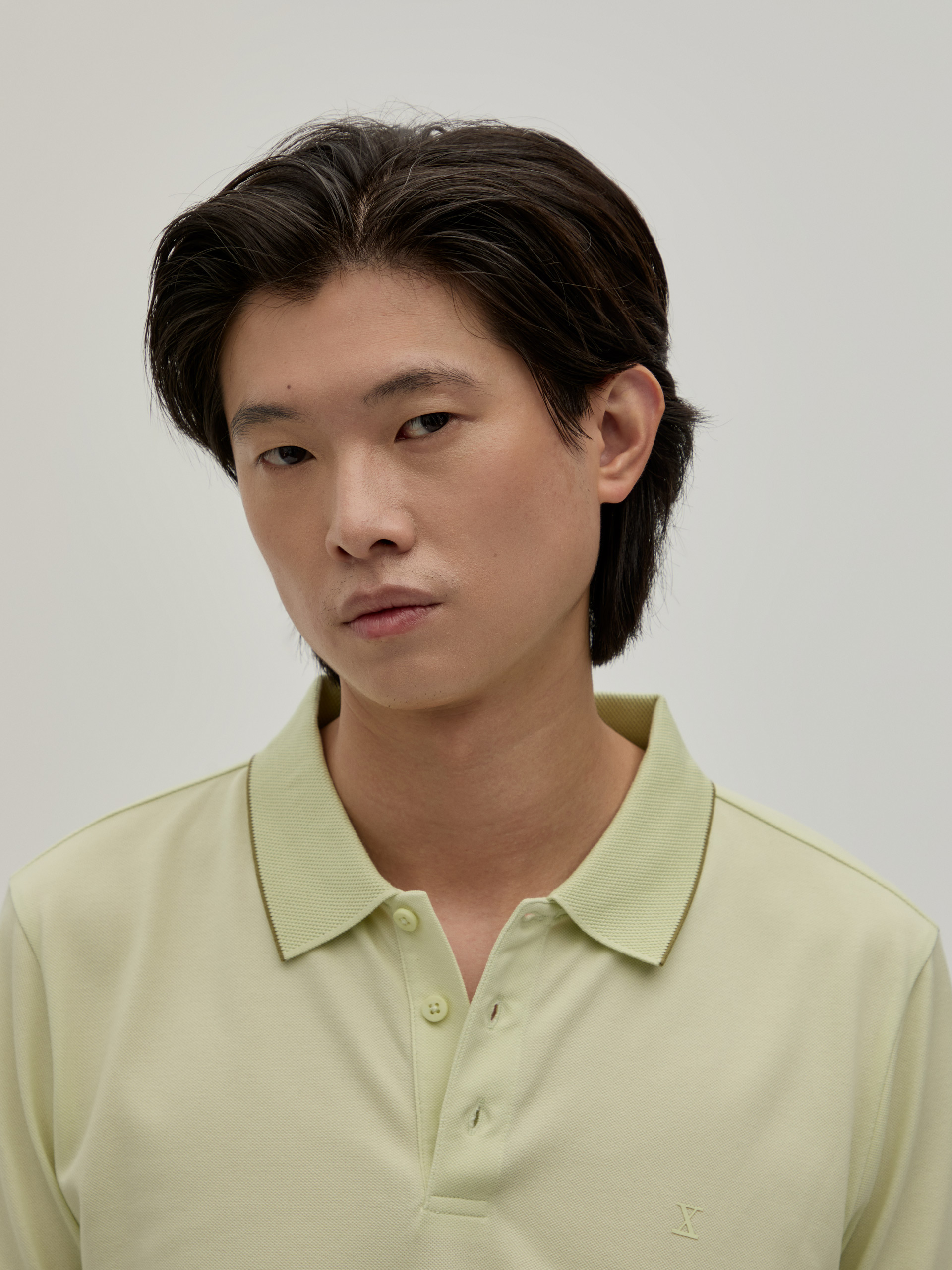 Polo in mercerized cotton