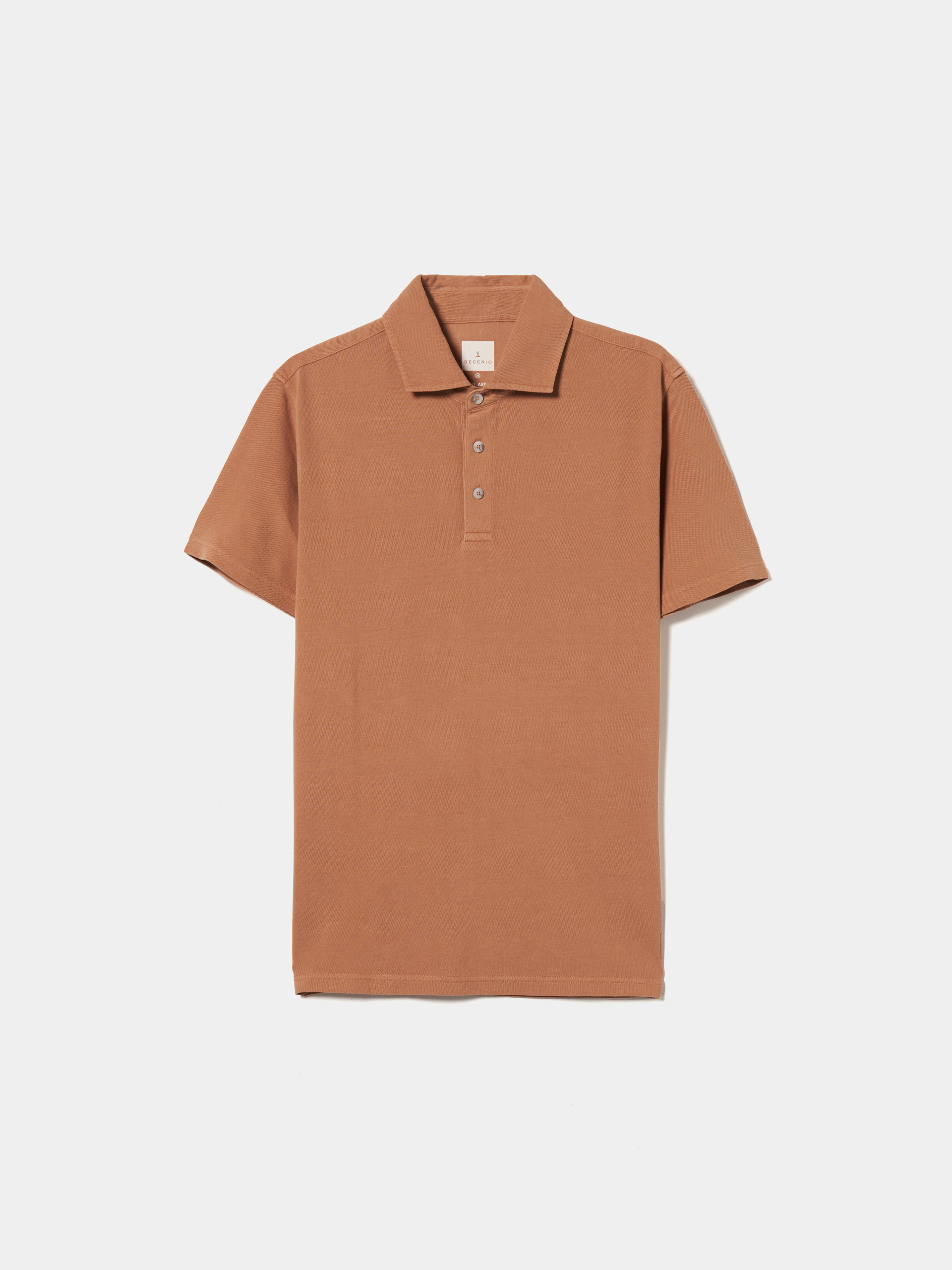 Slim fit cotton polo