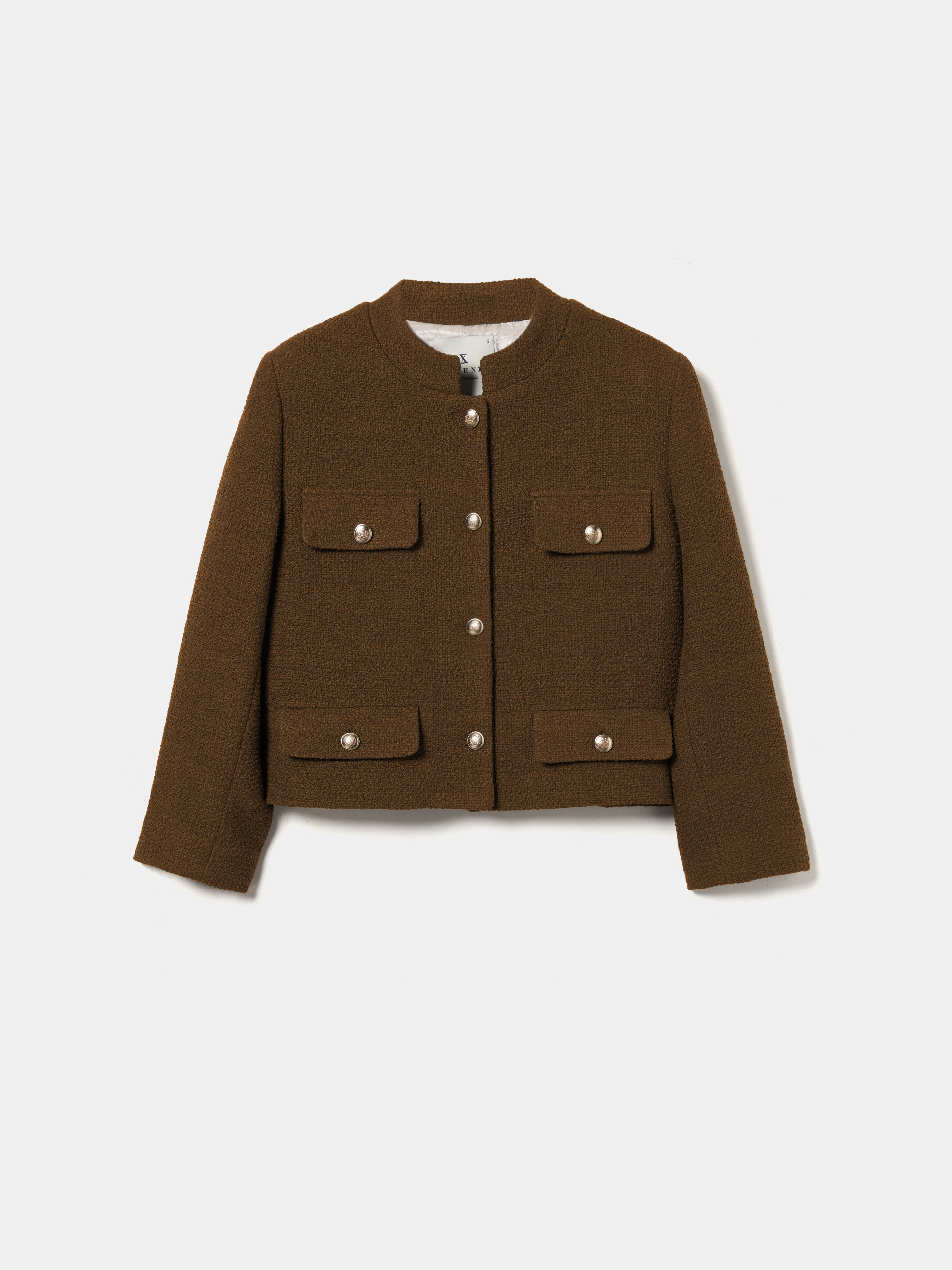 Tweed fake pockets jacket