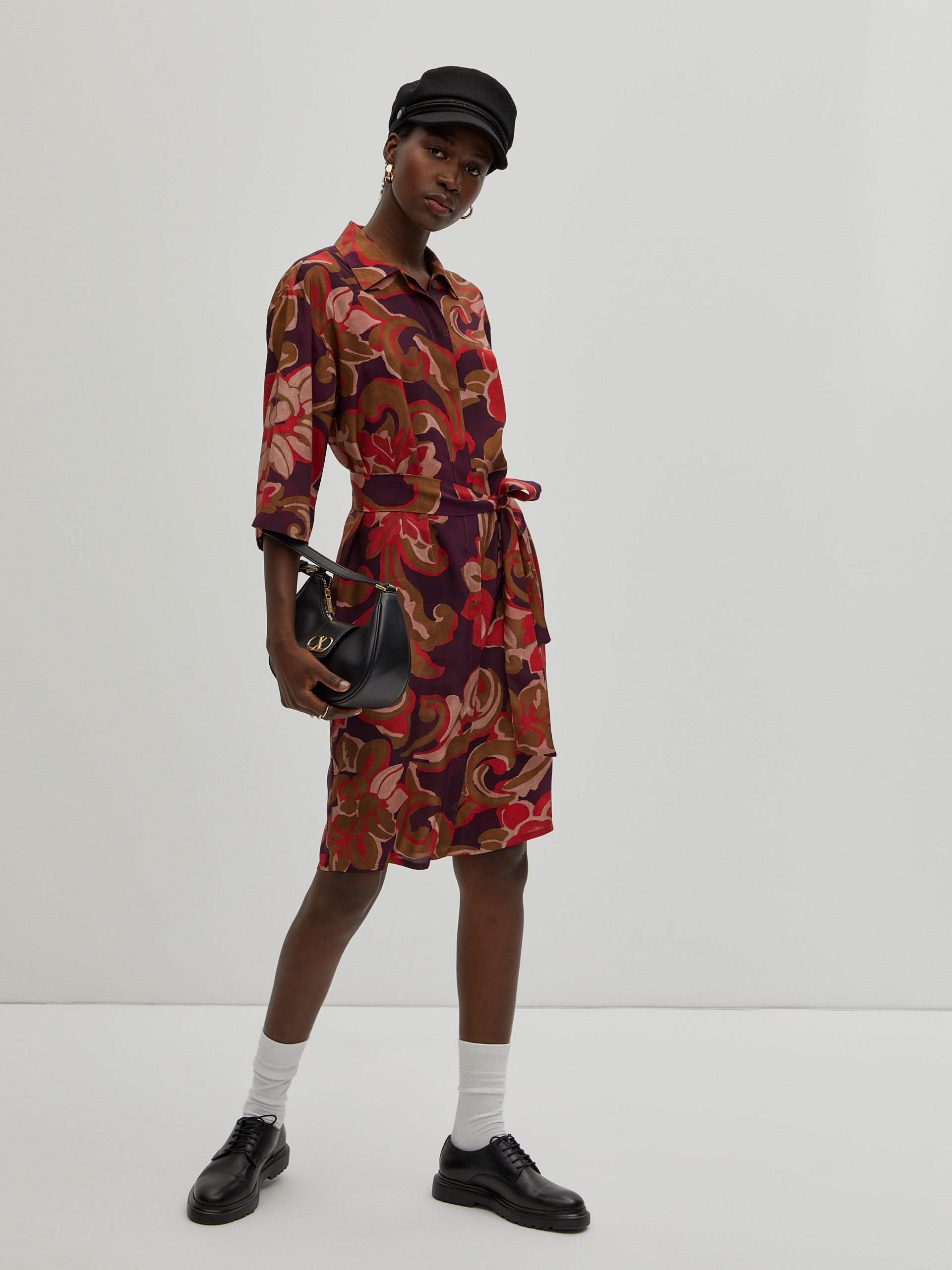 Vestido camisero estampado