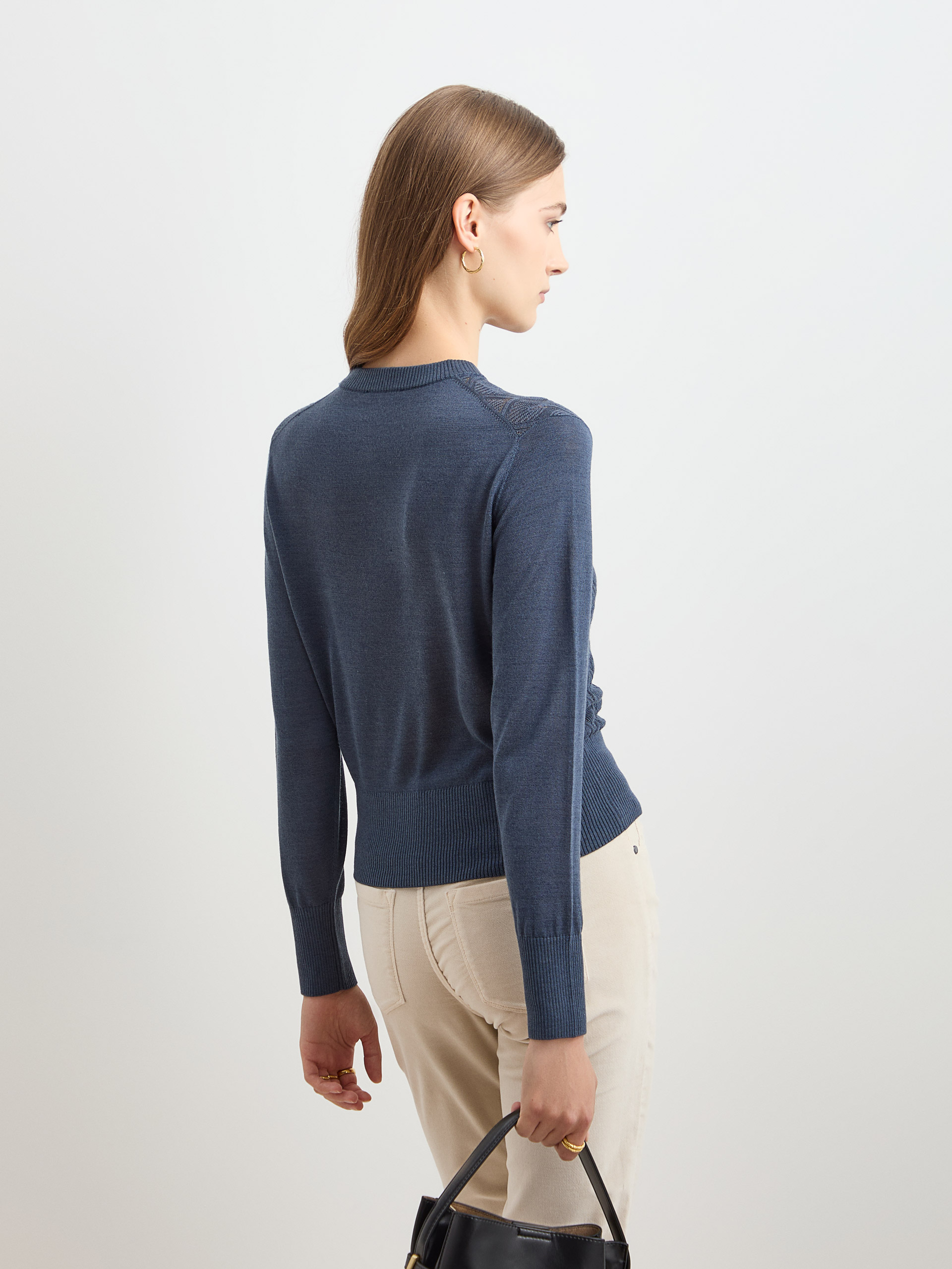 Textured knit sweater