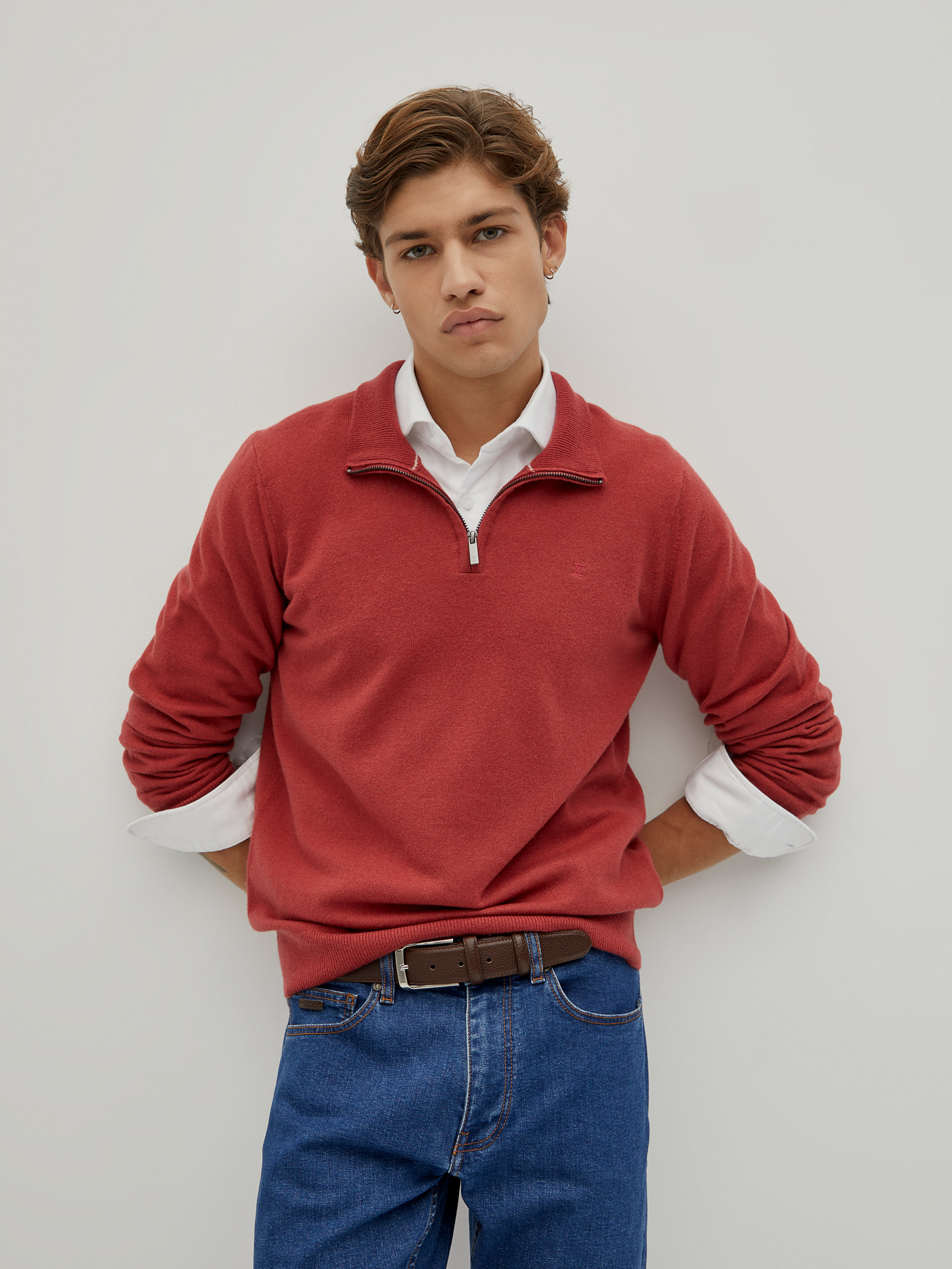 Sweater with placket